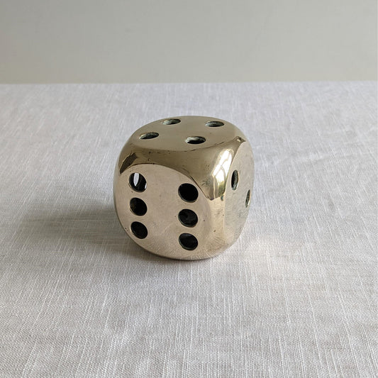 Mid Century Brass Dice