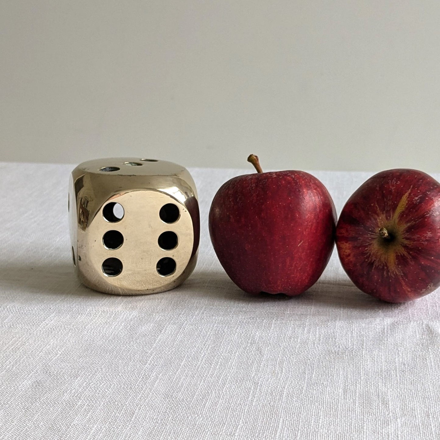 Mid Century Brass Dice