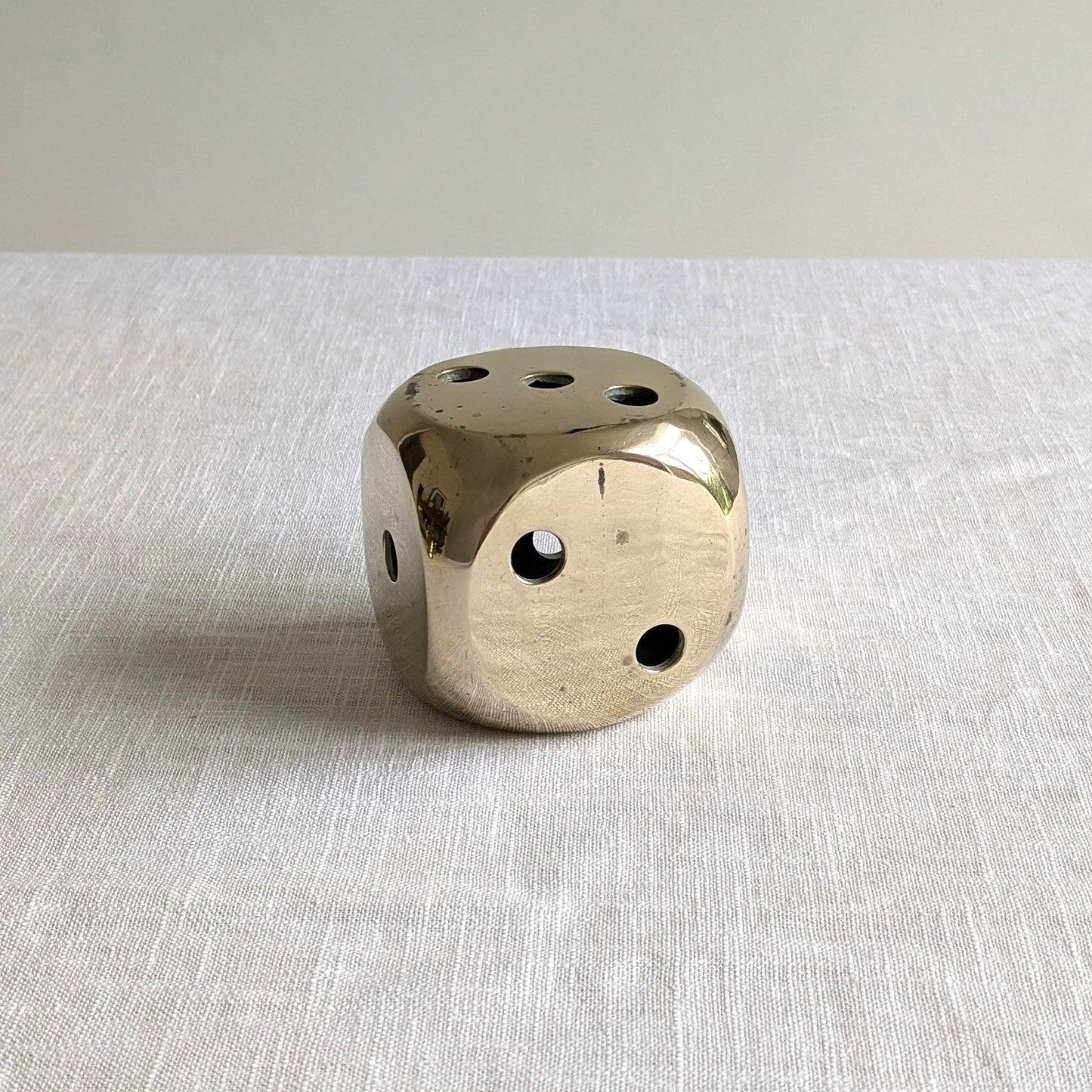 Mid Century Brass Dice