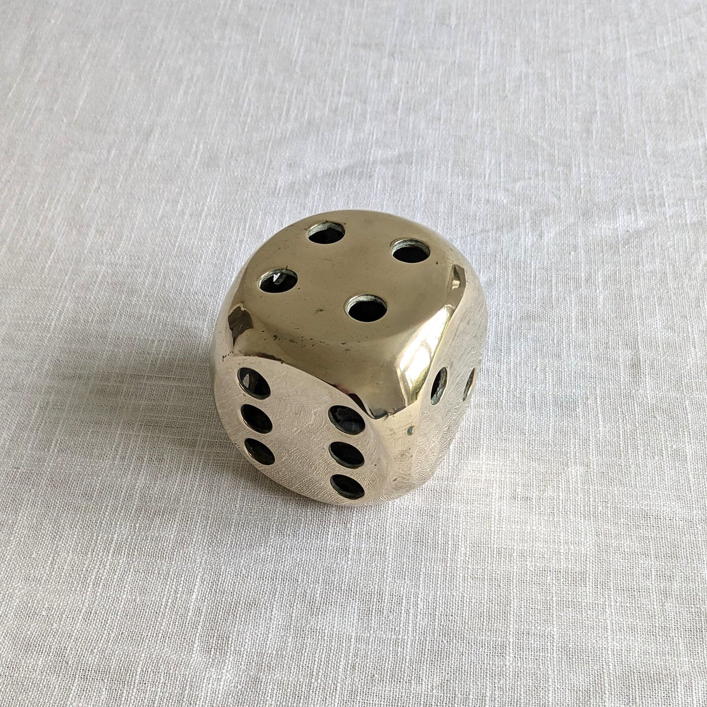 Mid Century Brass Dice