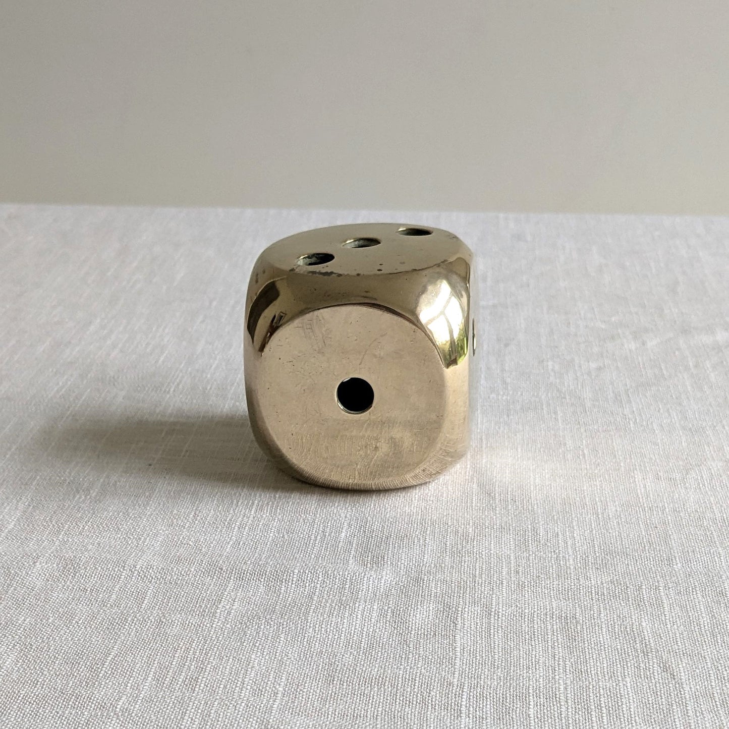 Mid Century Brass Dice