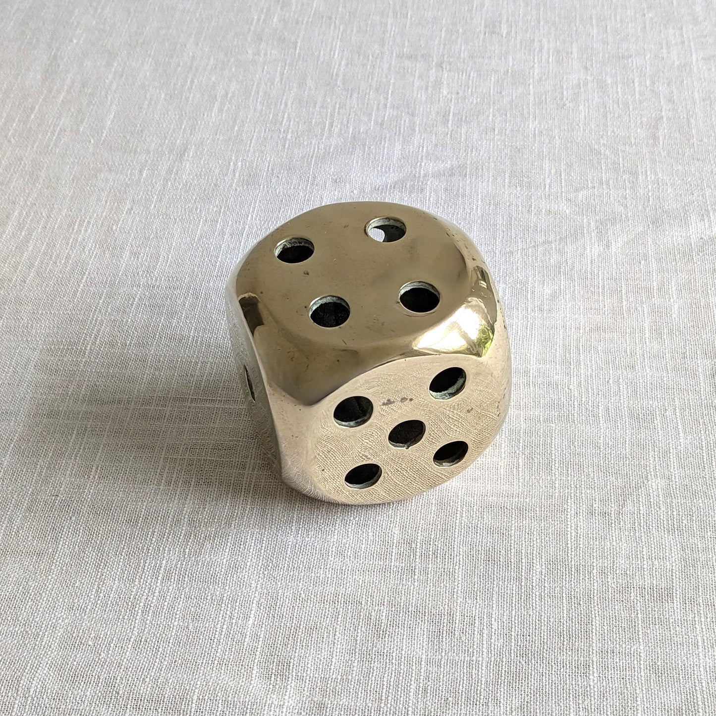 Mid Century Brass Dice