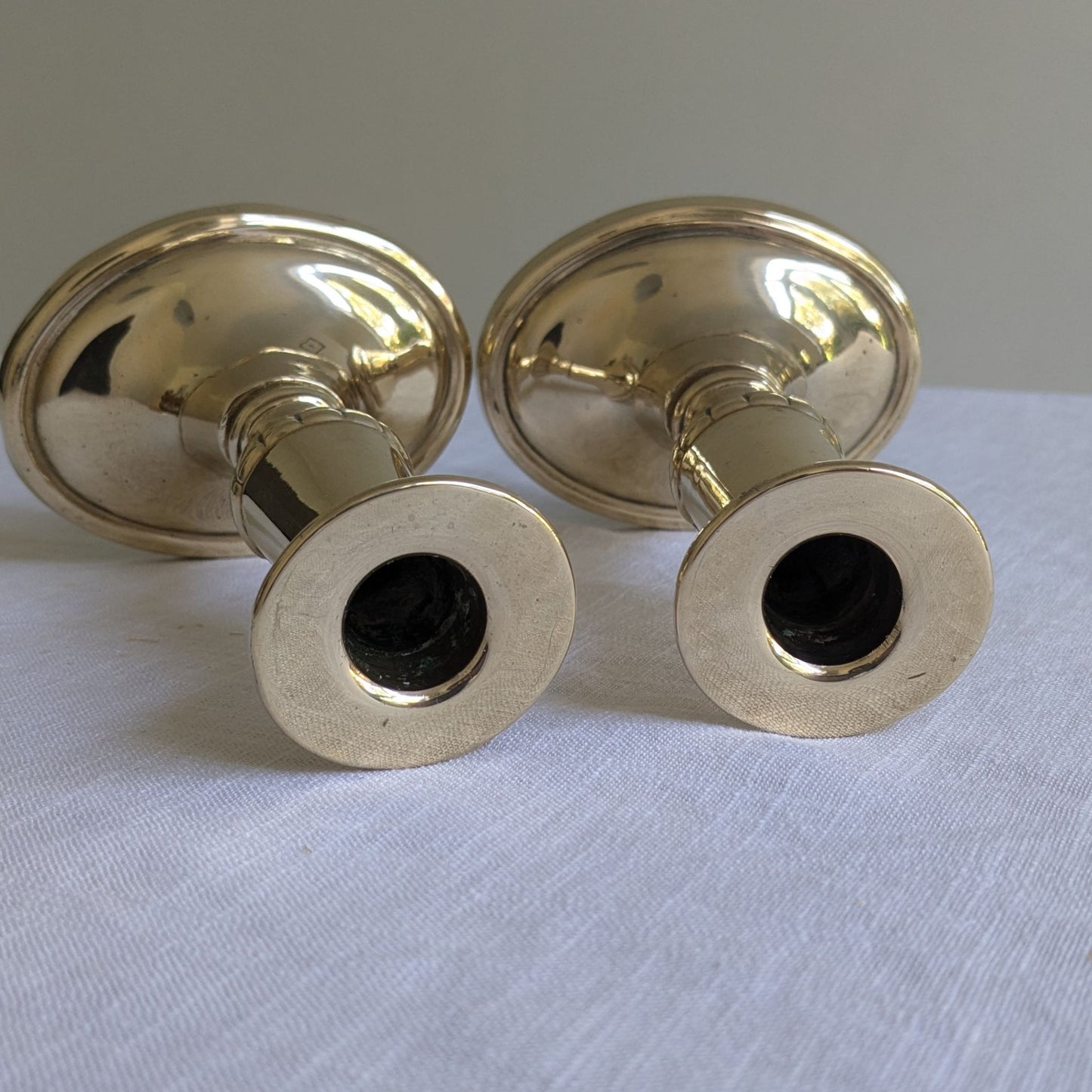 Oval Brass Candlesticks