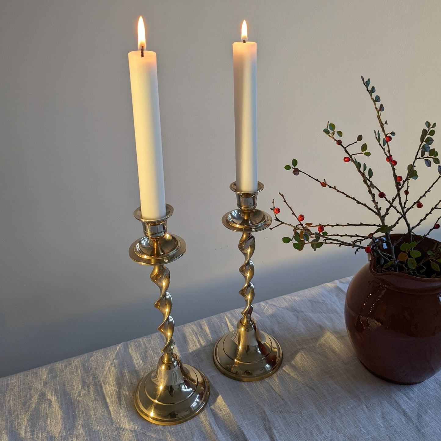 Ribbon Twist Candlesticks