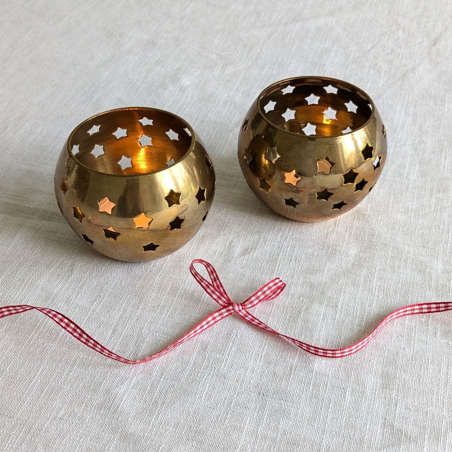 Brass Star Tealight Holders