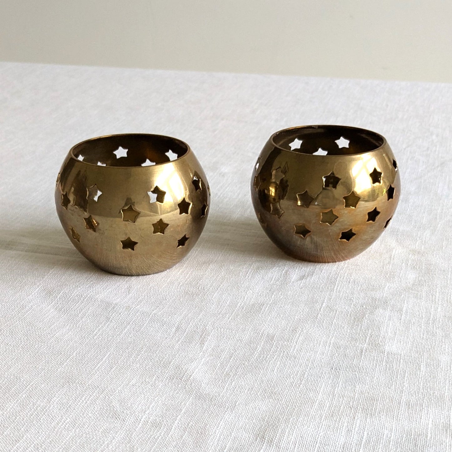 Brass Star Tealight Holders