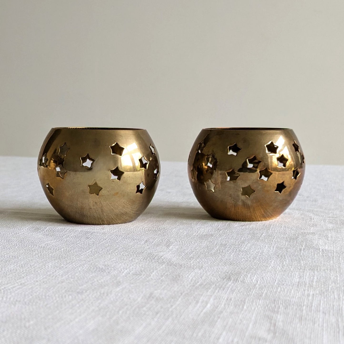 Brass Star Tealight Holders