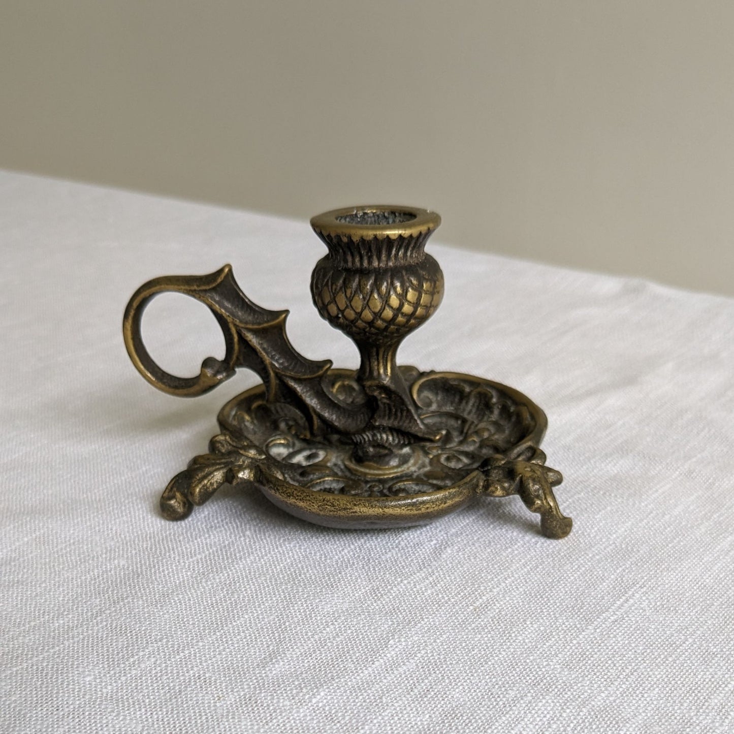 Brass Thistle Chamberstick