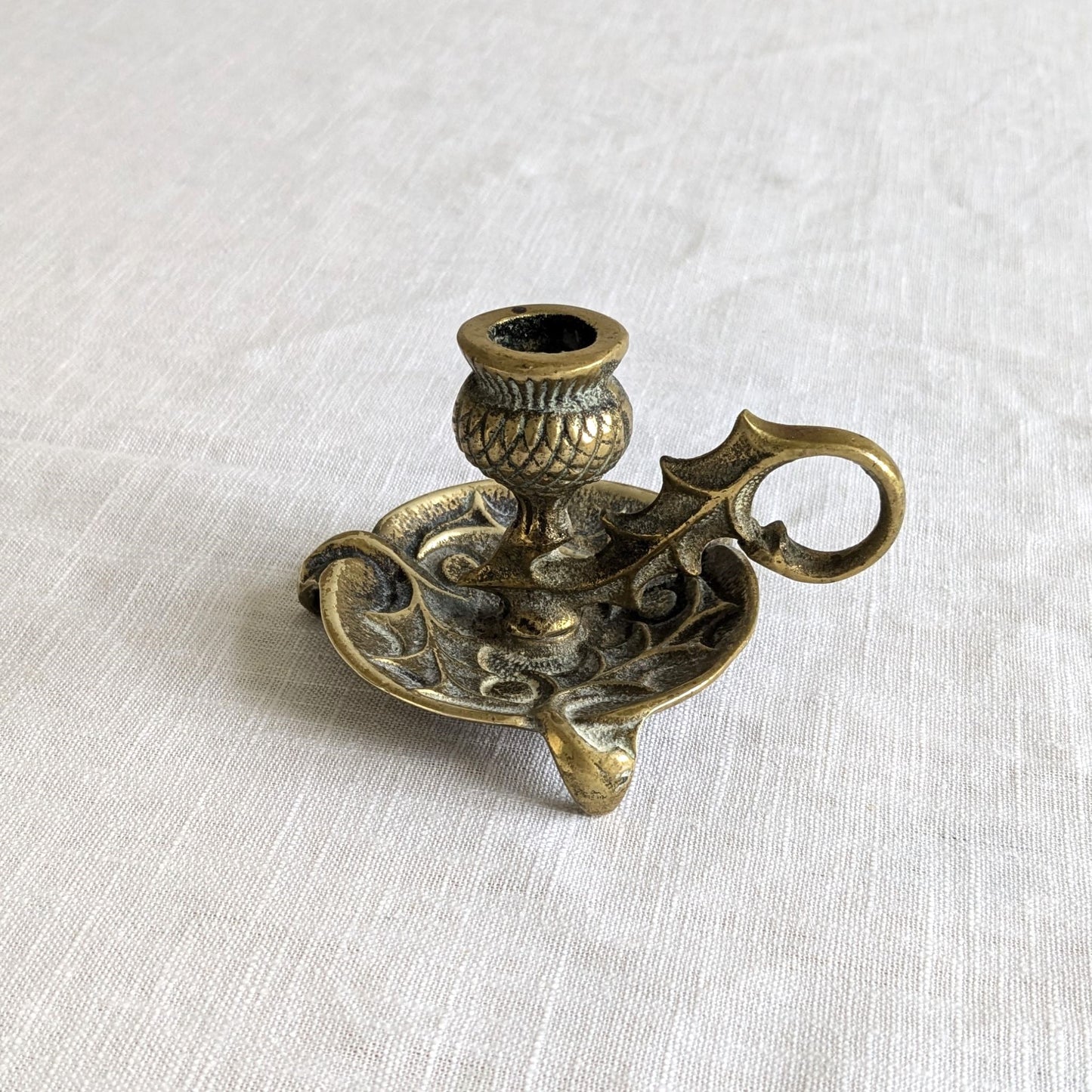 Brass Thistle Chamberstick