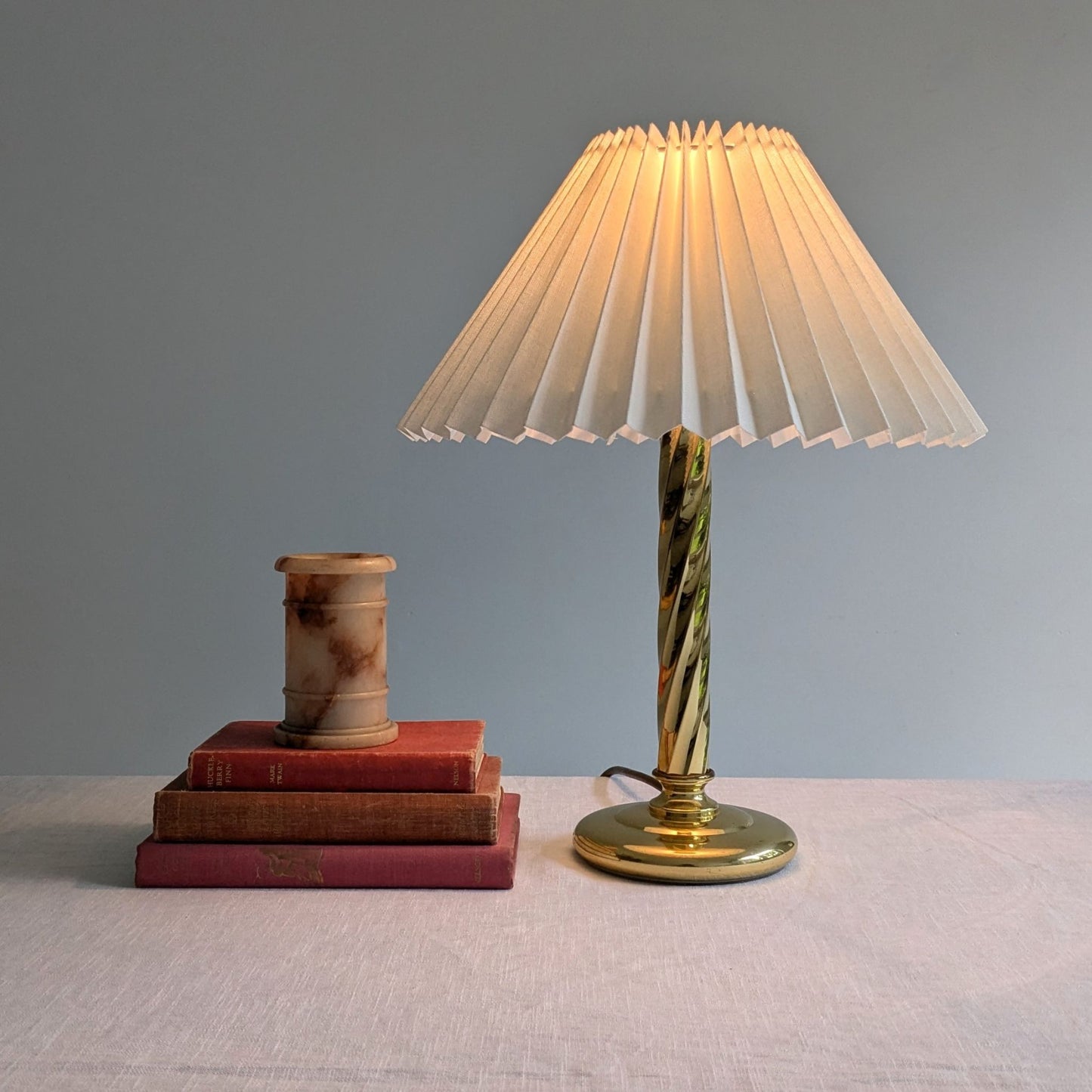 Brass Twist Stem Lamp