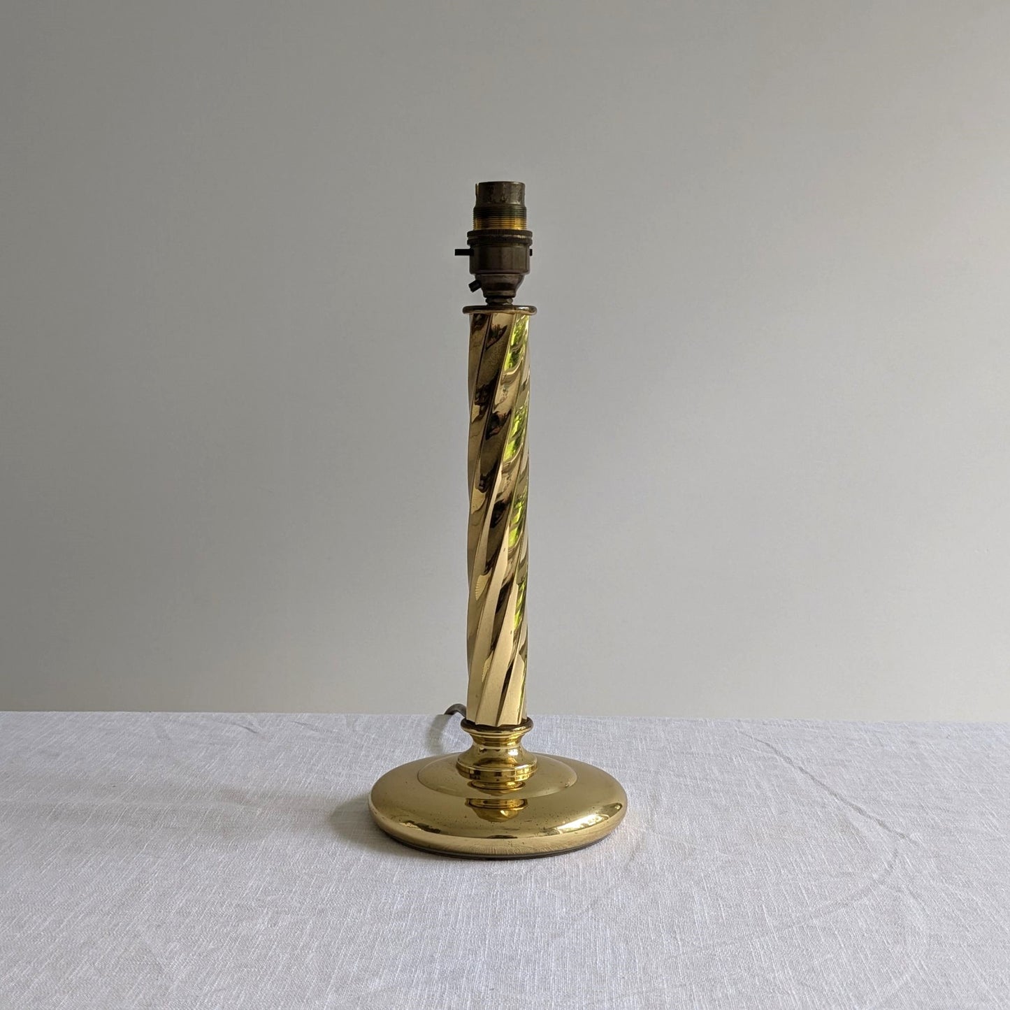 Brass Twist Stem Lamp