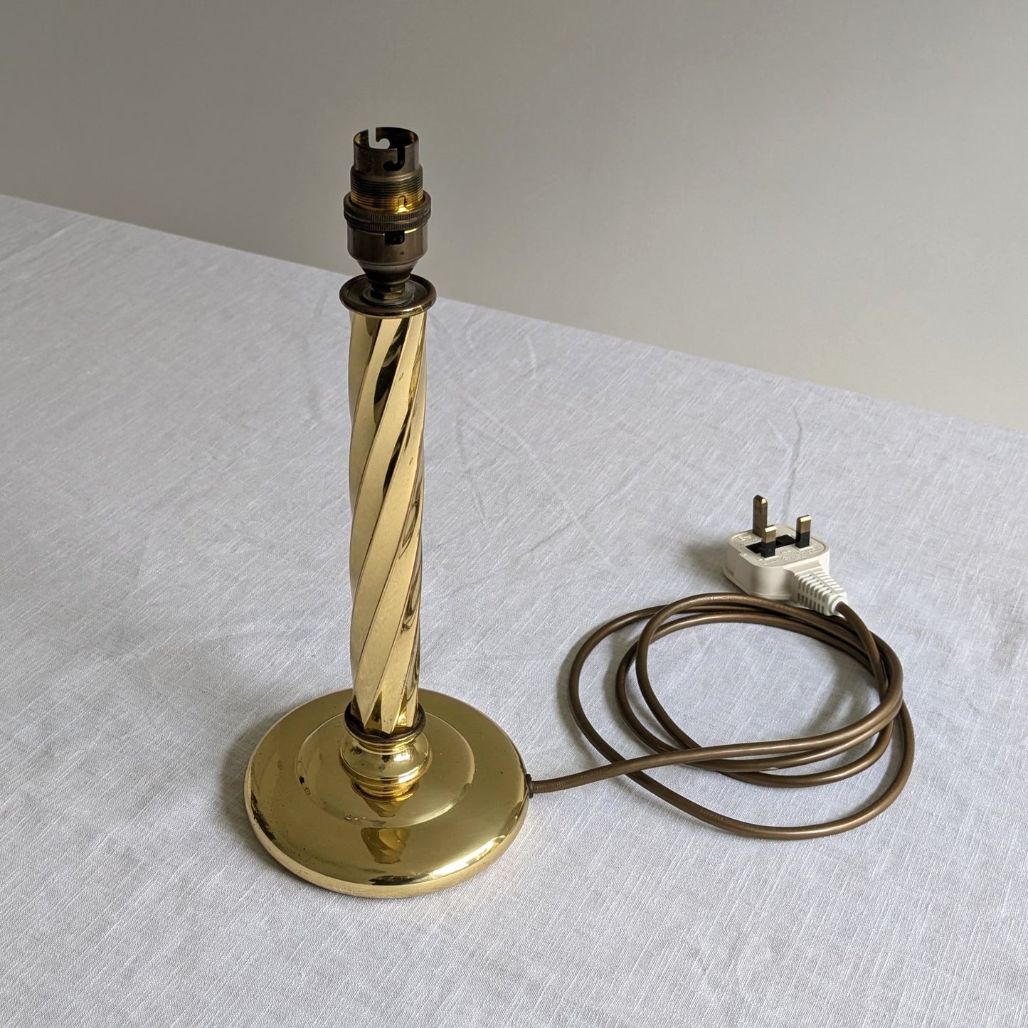 Brass Twist Stem Lamp