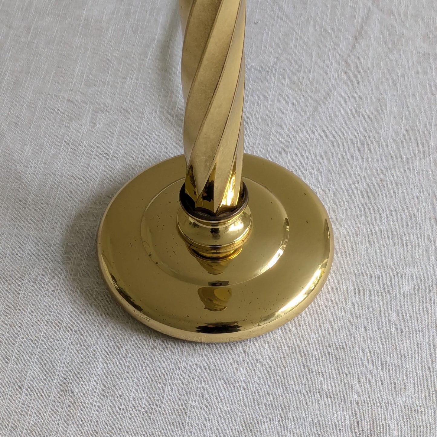 Brass Twist Stem Lamp