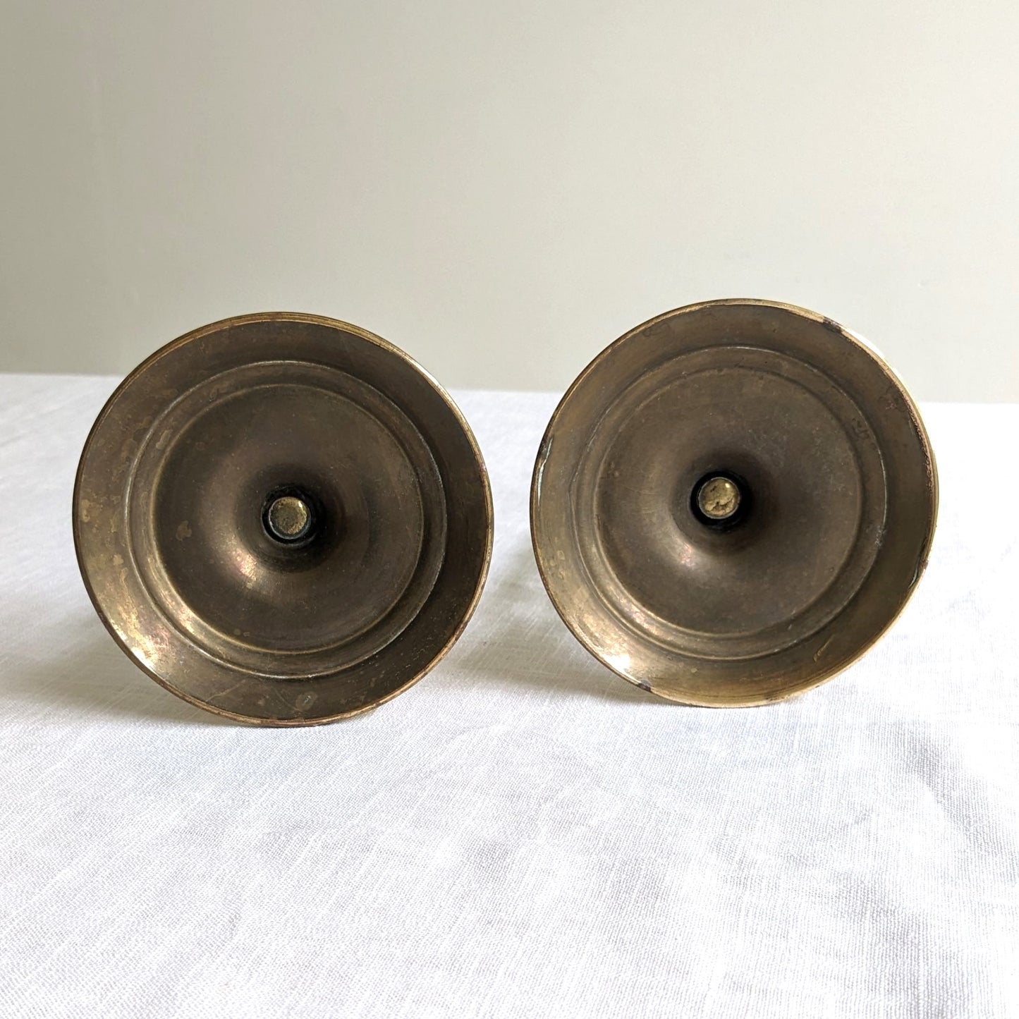 Tall Brass Twist Candlesticks