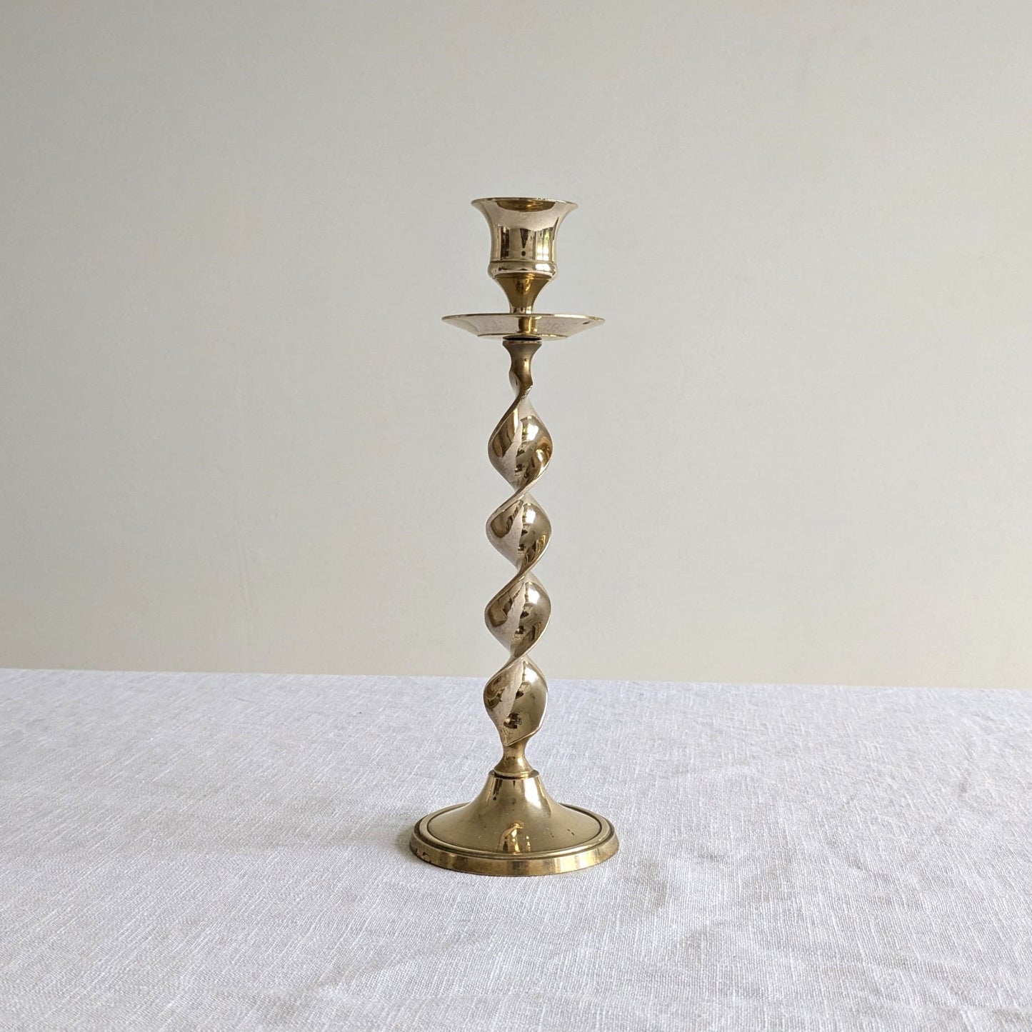 Brass Ribbon Candlestick