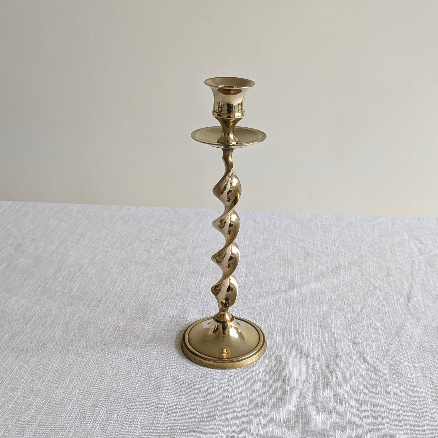 Brass Ribbon Candlestick