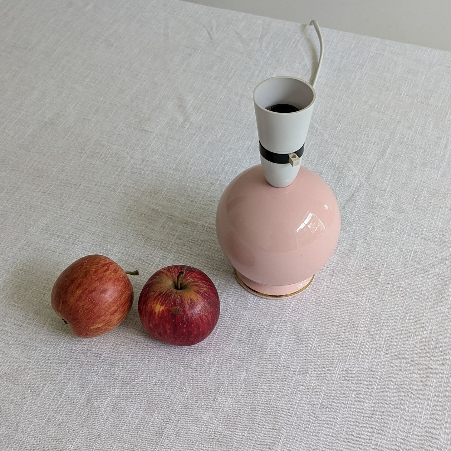 1980s Pink Ceramic Lamp