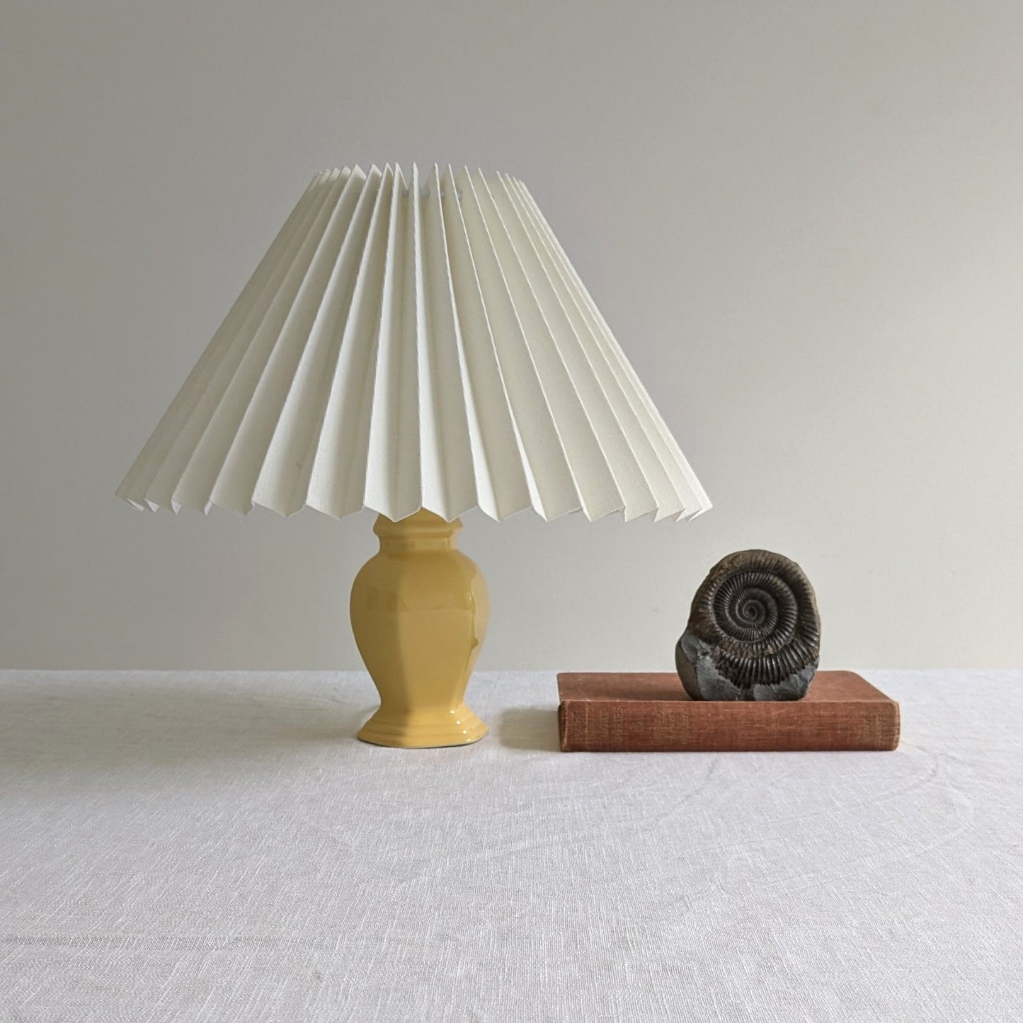 1980s Yellow Ceramic Lamp