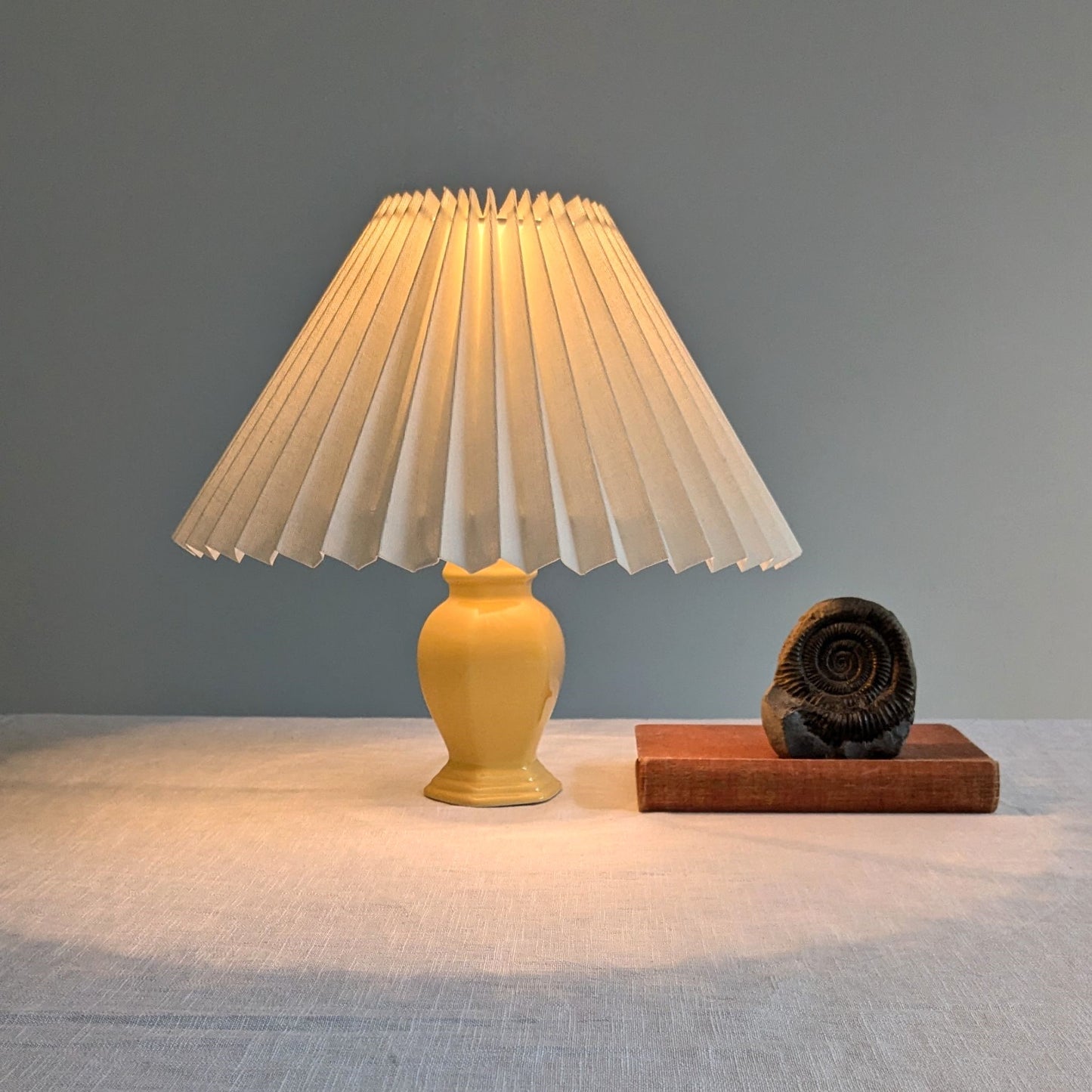 1980s Yellow Ceramic Lamp