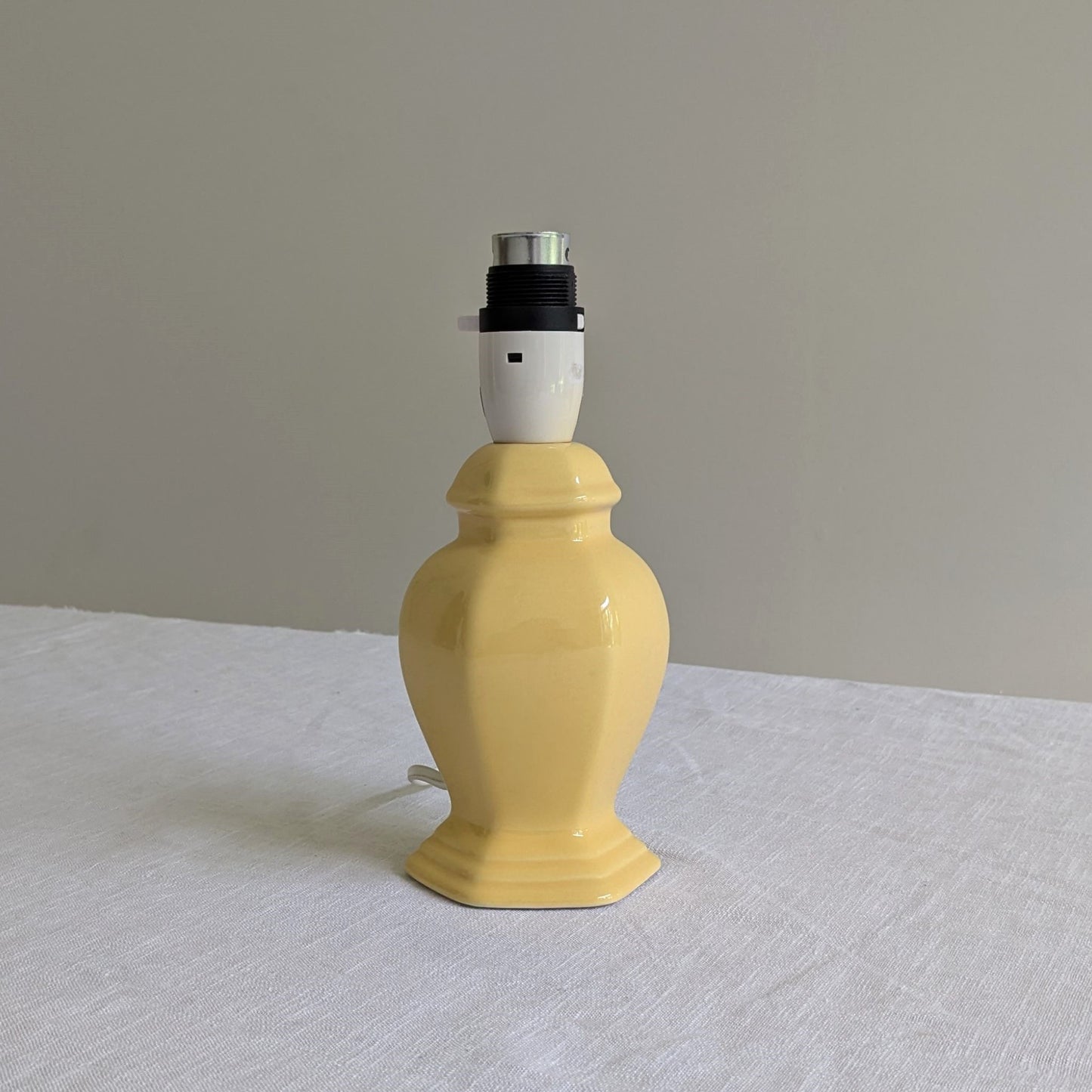 1980s Yellow Ceramic Lamp