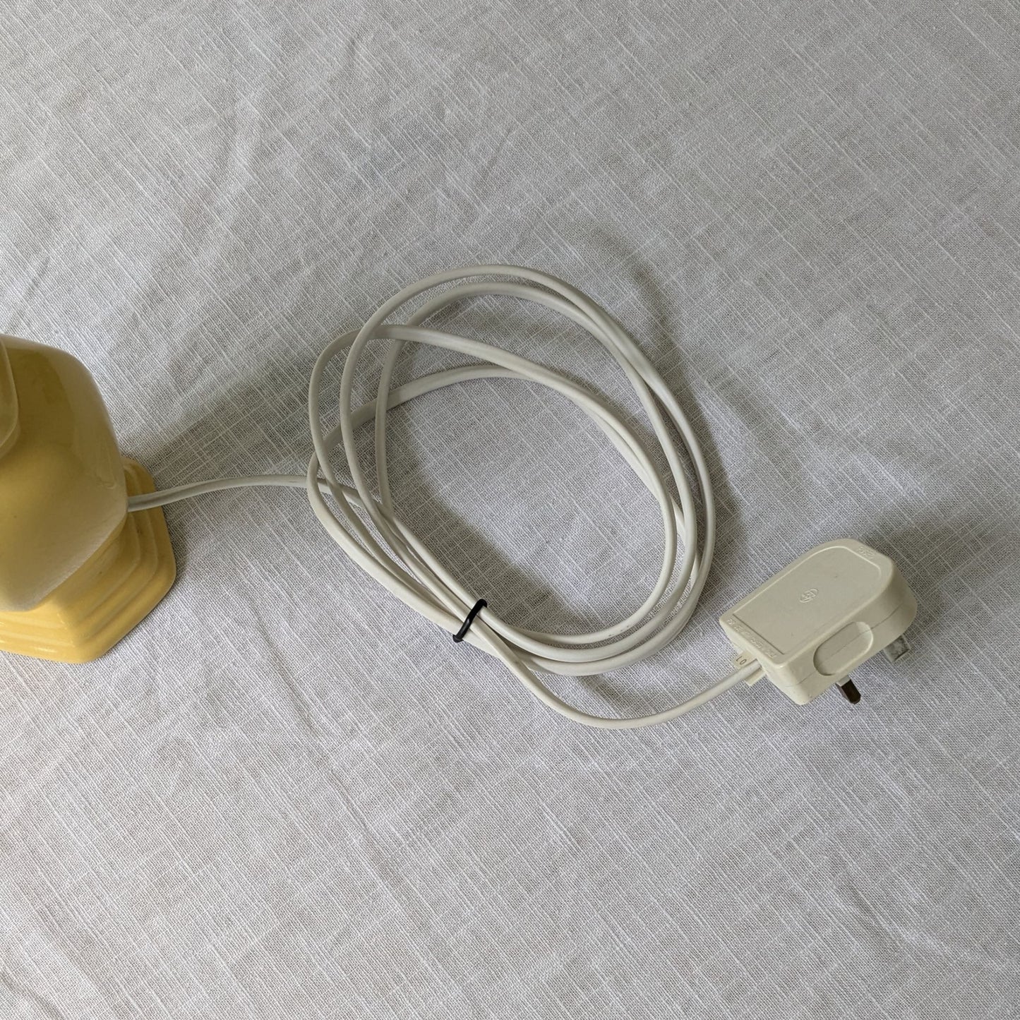 1980s Yellow Ceramic Lamp