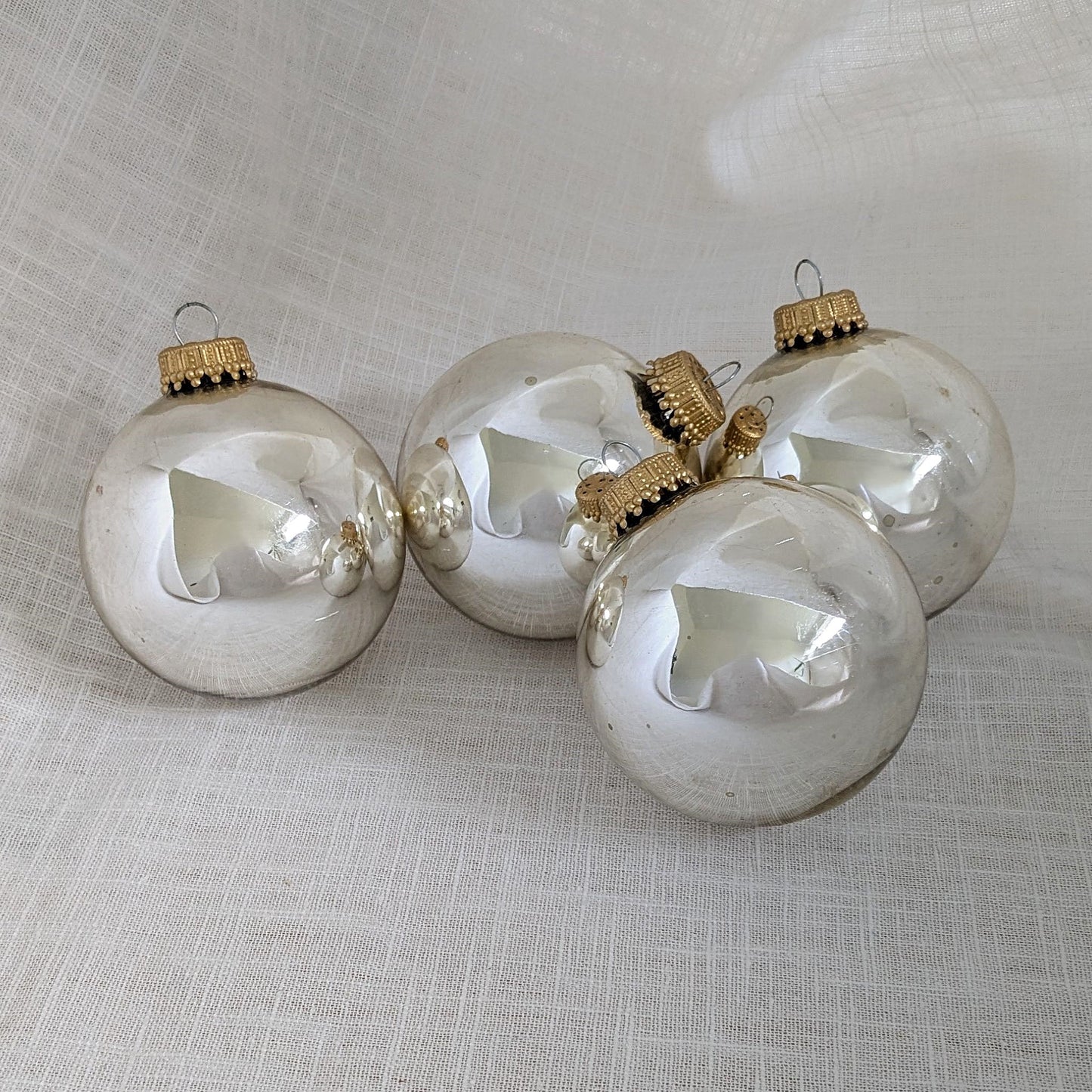 Silver Glass Baubles