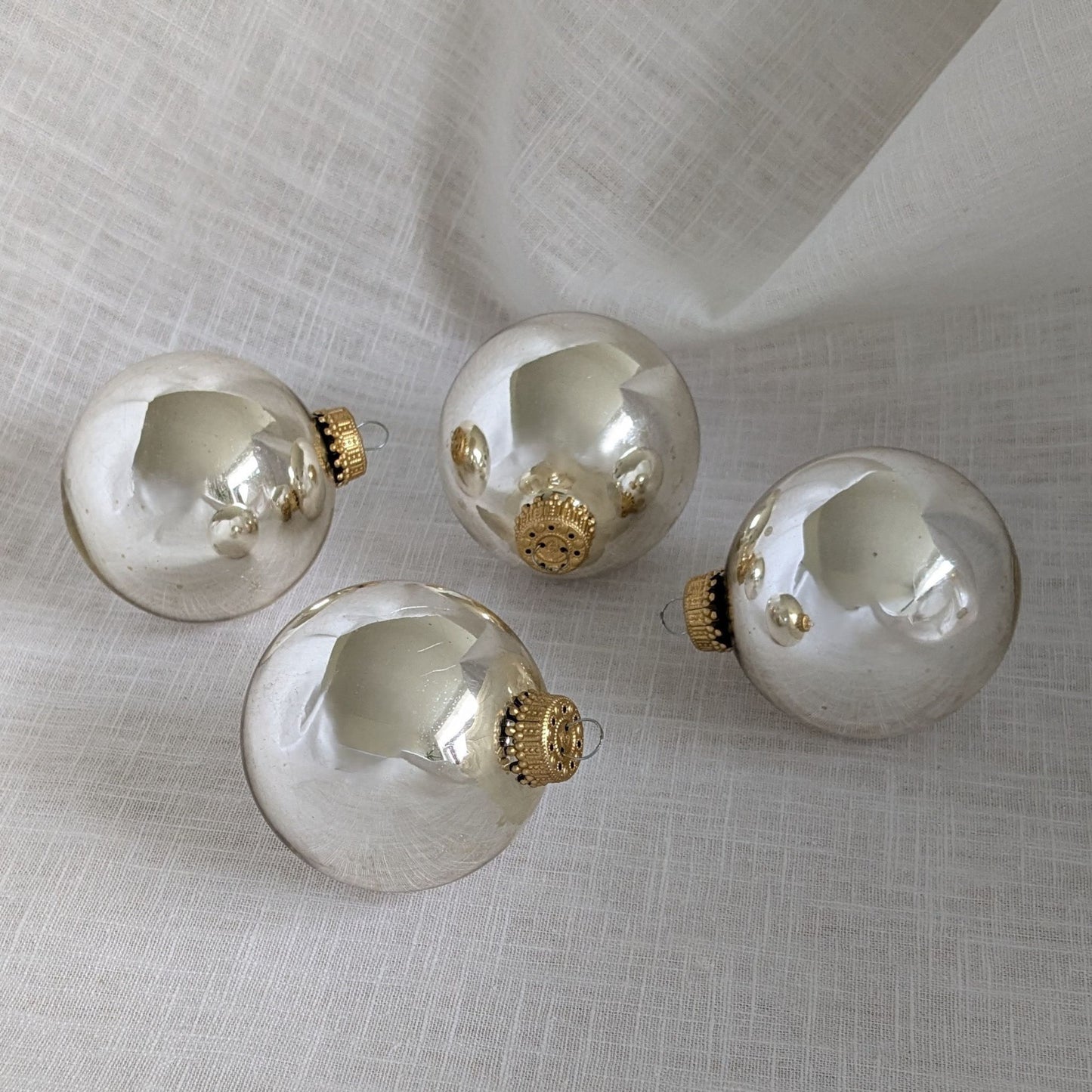 Silver Glass Baubles