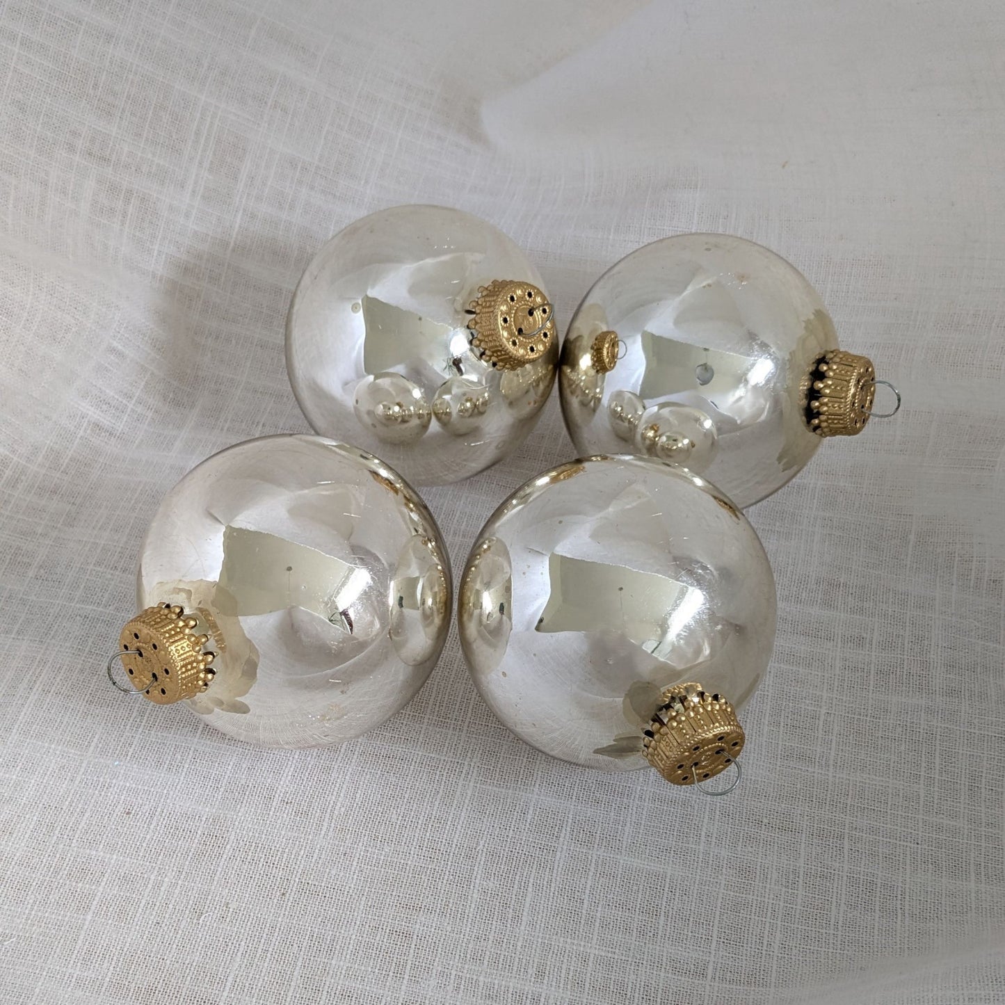 Silver Glass Baubles