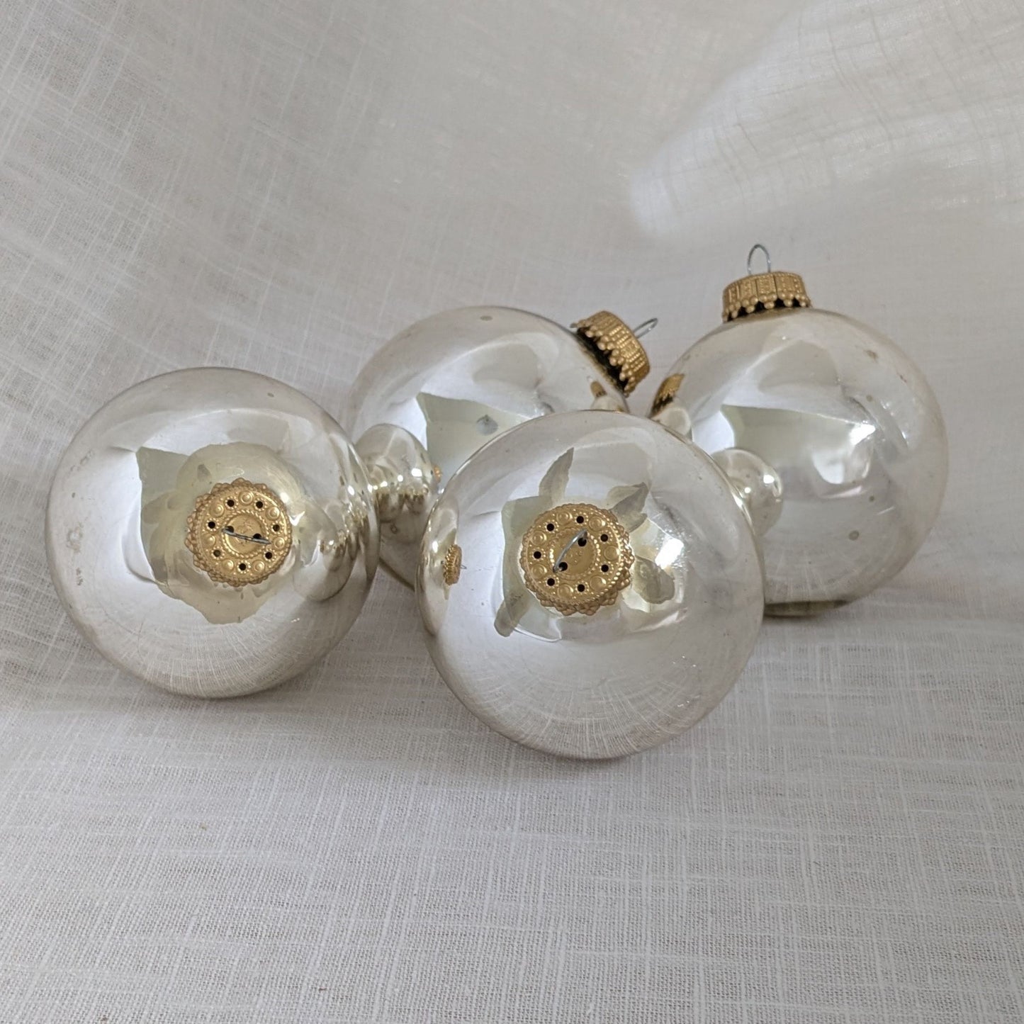 Silver Glass Baubles