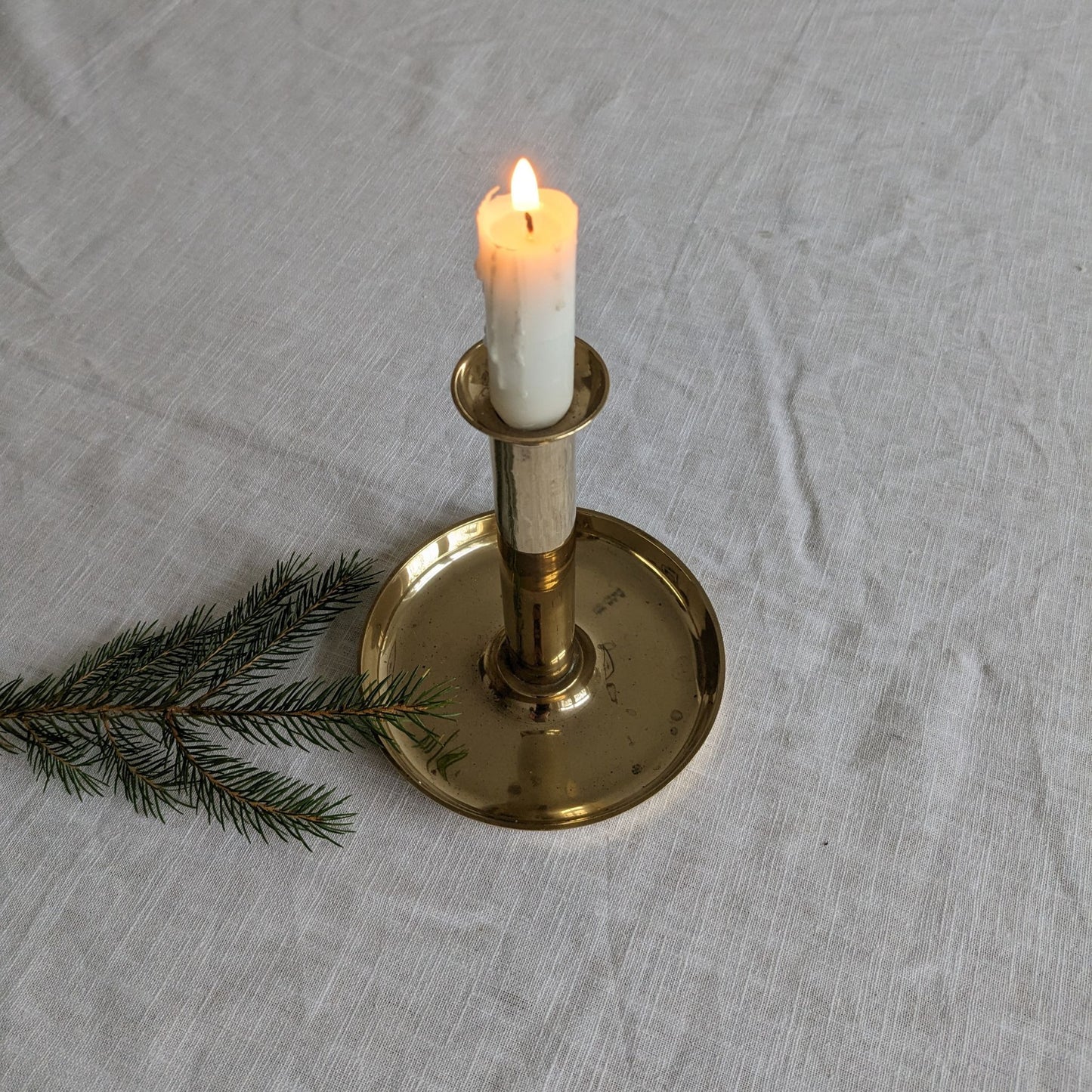 Circular Brass Candlestick