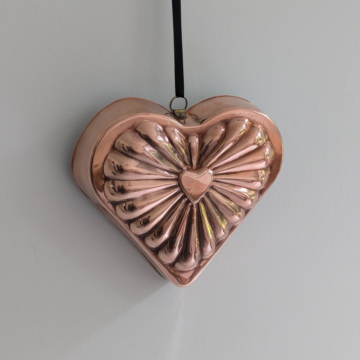 Copper Heart Jelly Mould