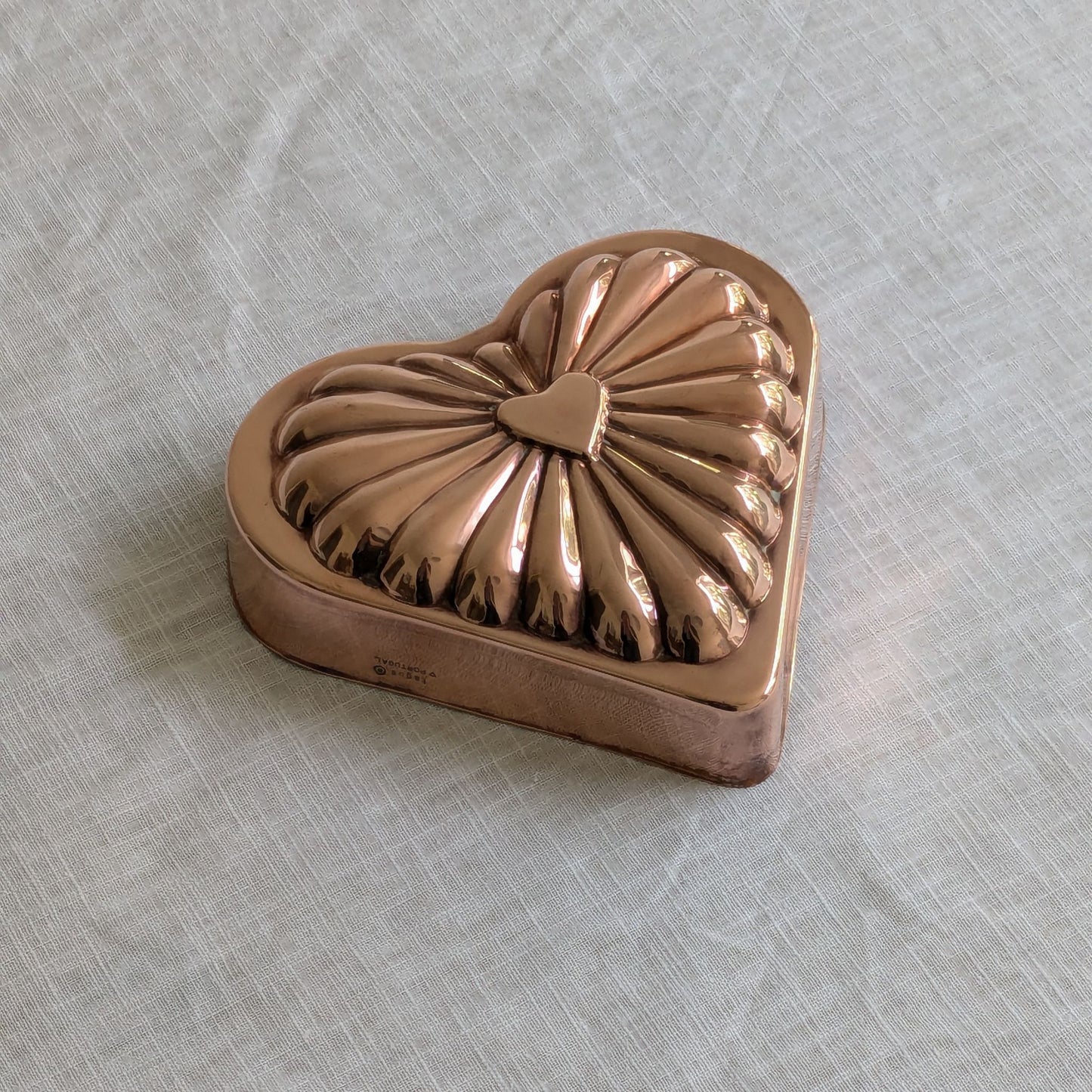 Copper Heart Jelly Mould