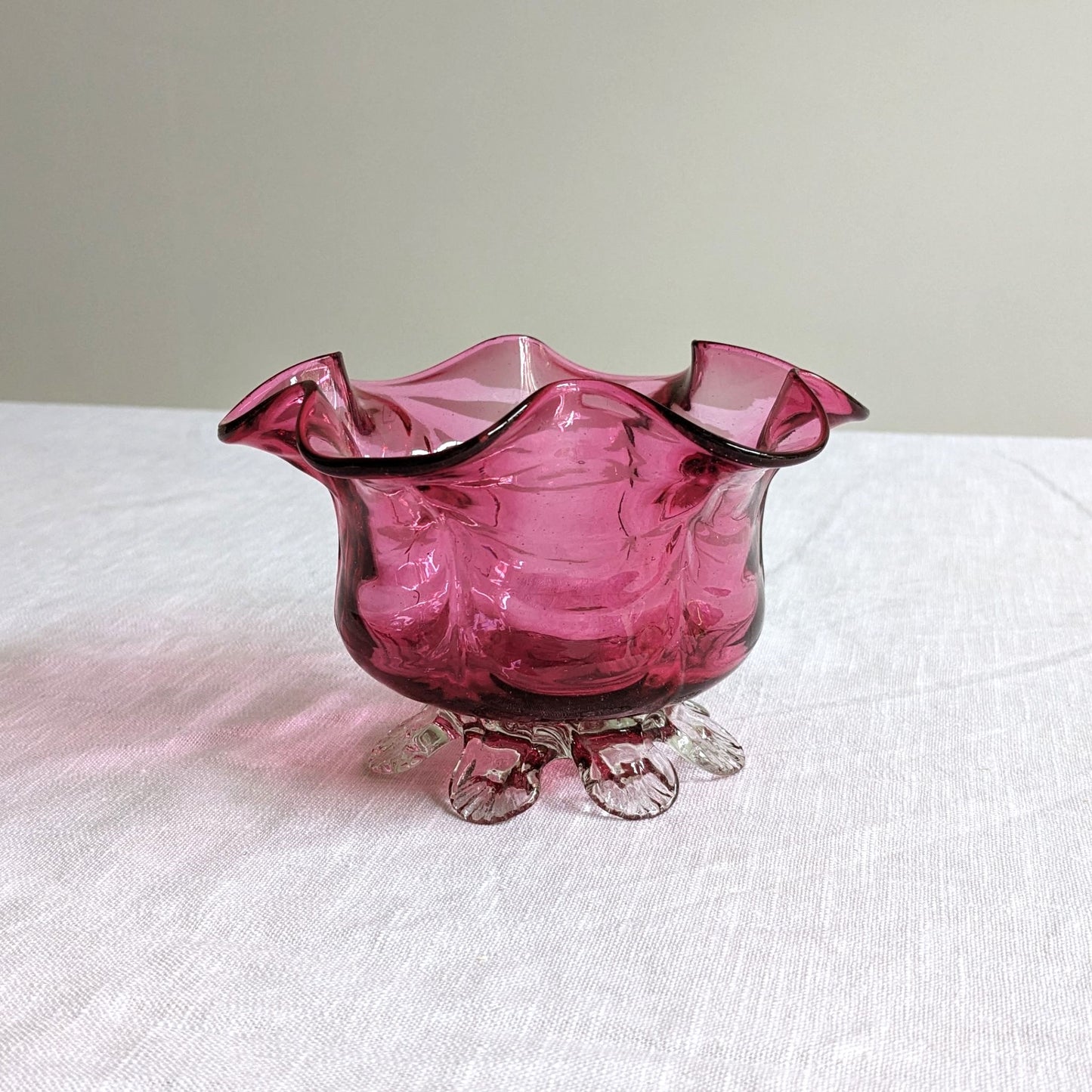 Antique Cranberry Bowl