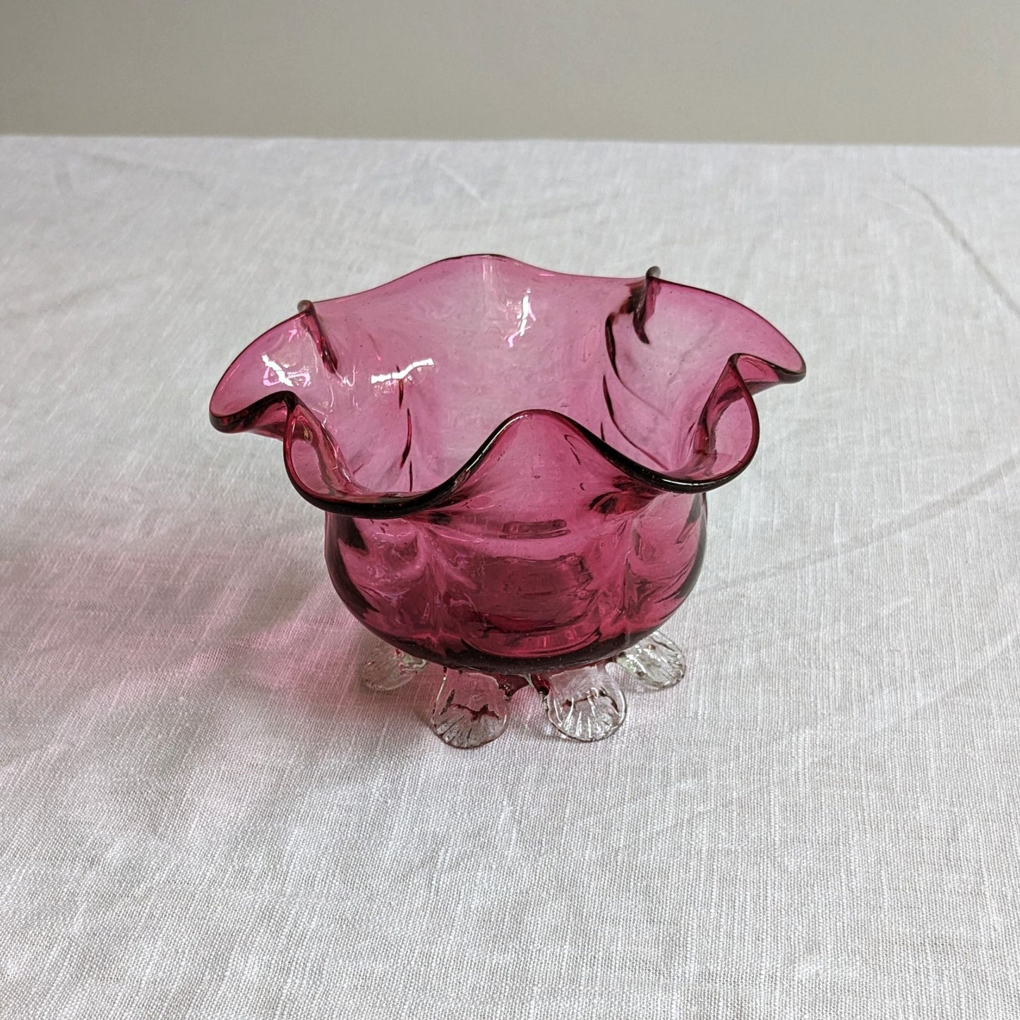 Antique Cranberry Bowl