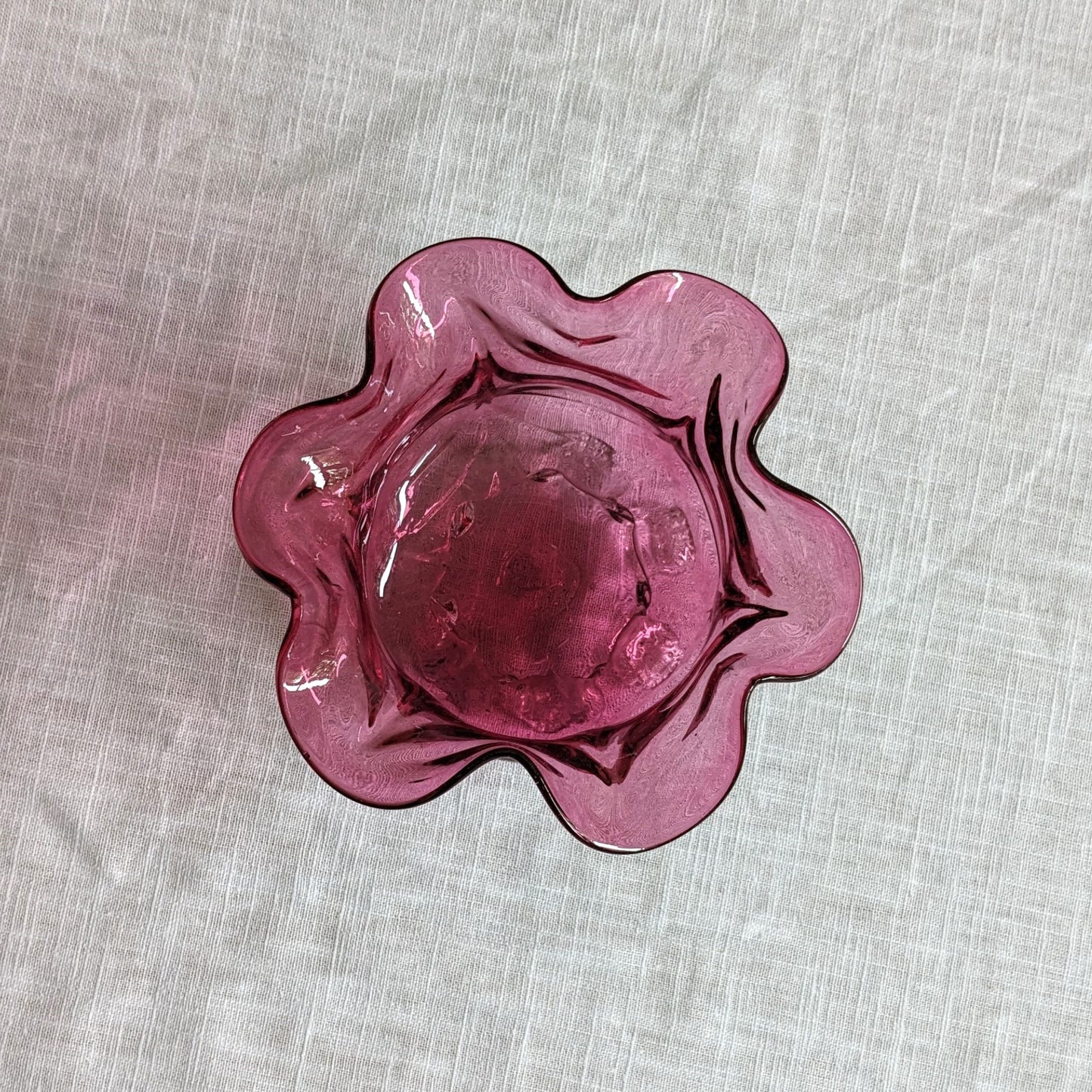 Antique Cranberry Bowl