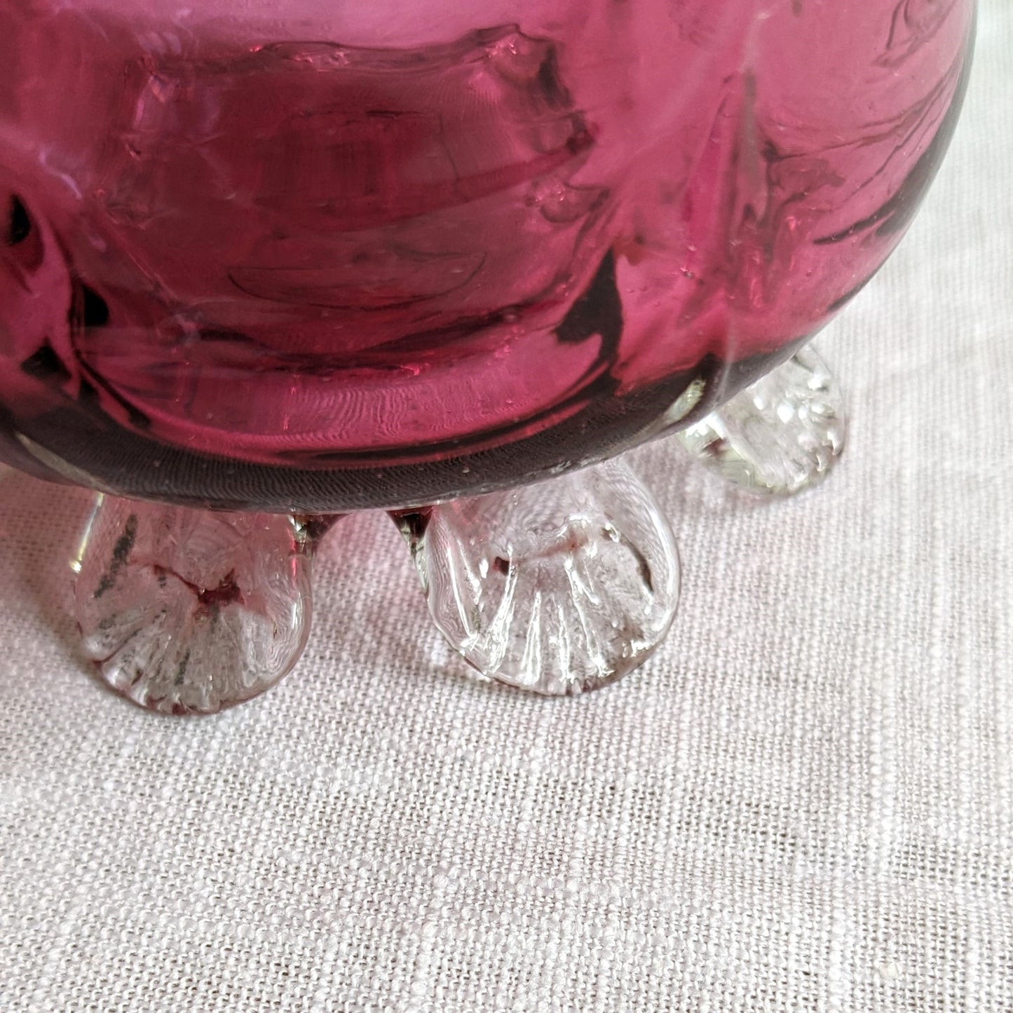 Antique Cranberry Bowl