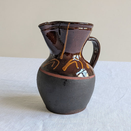 Abstract Slip Ware Pitcher