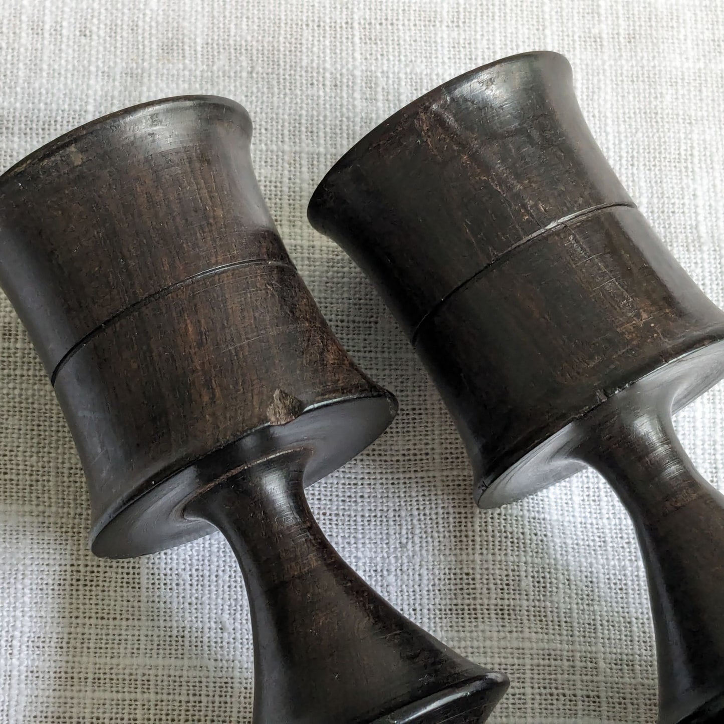 Sculptural Wood Candlesticks