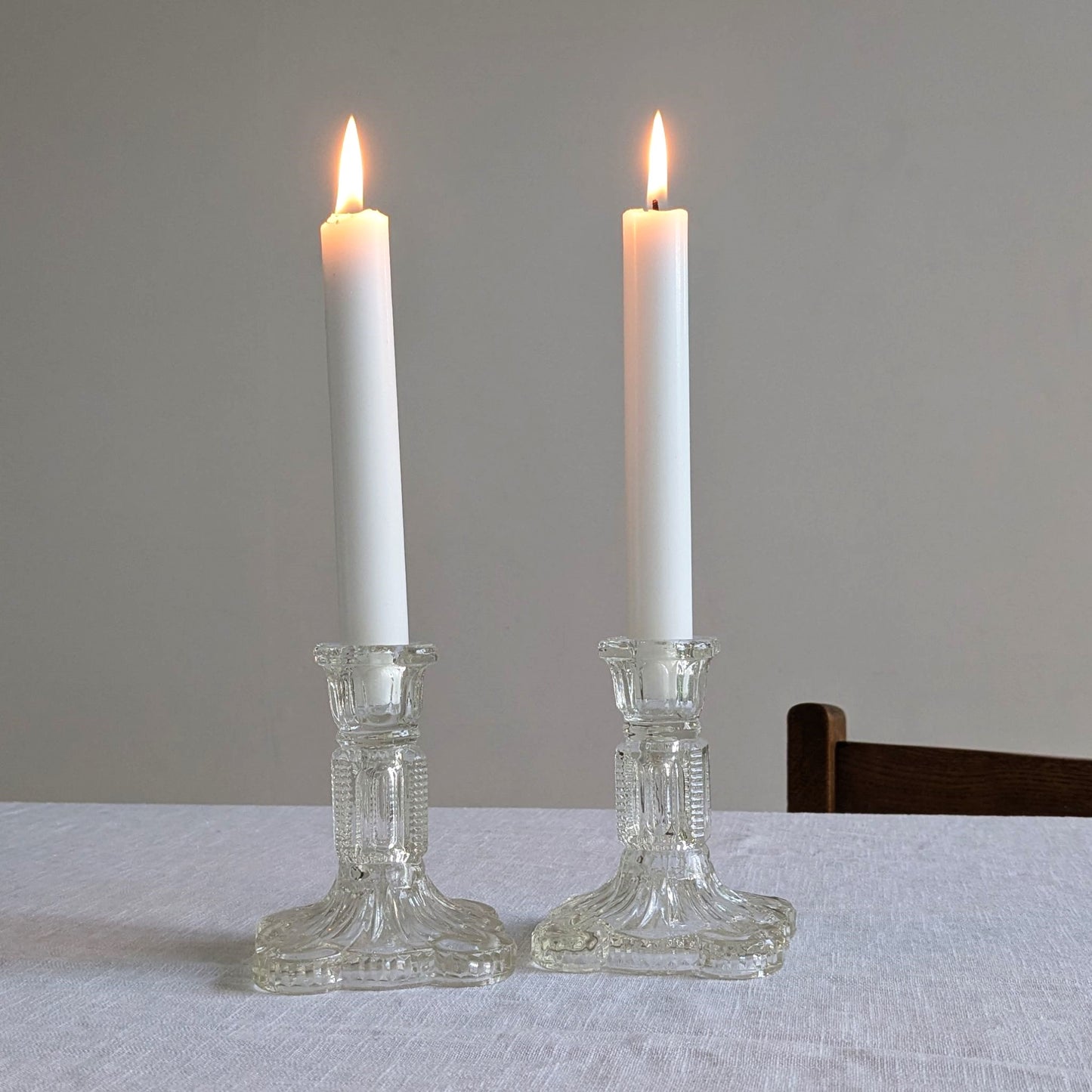 Scalloped Base Candlesticks