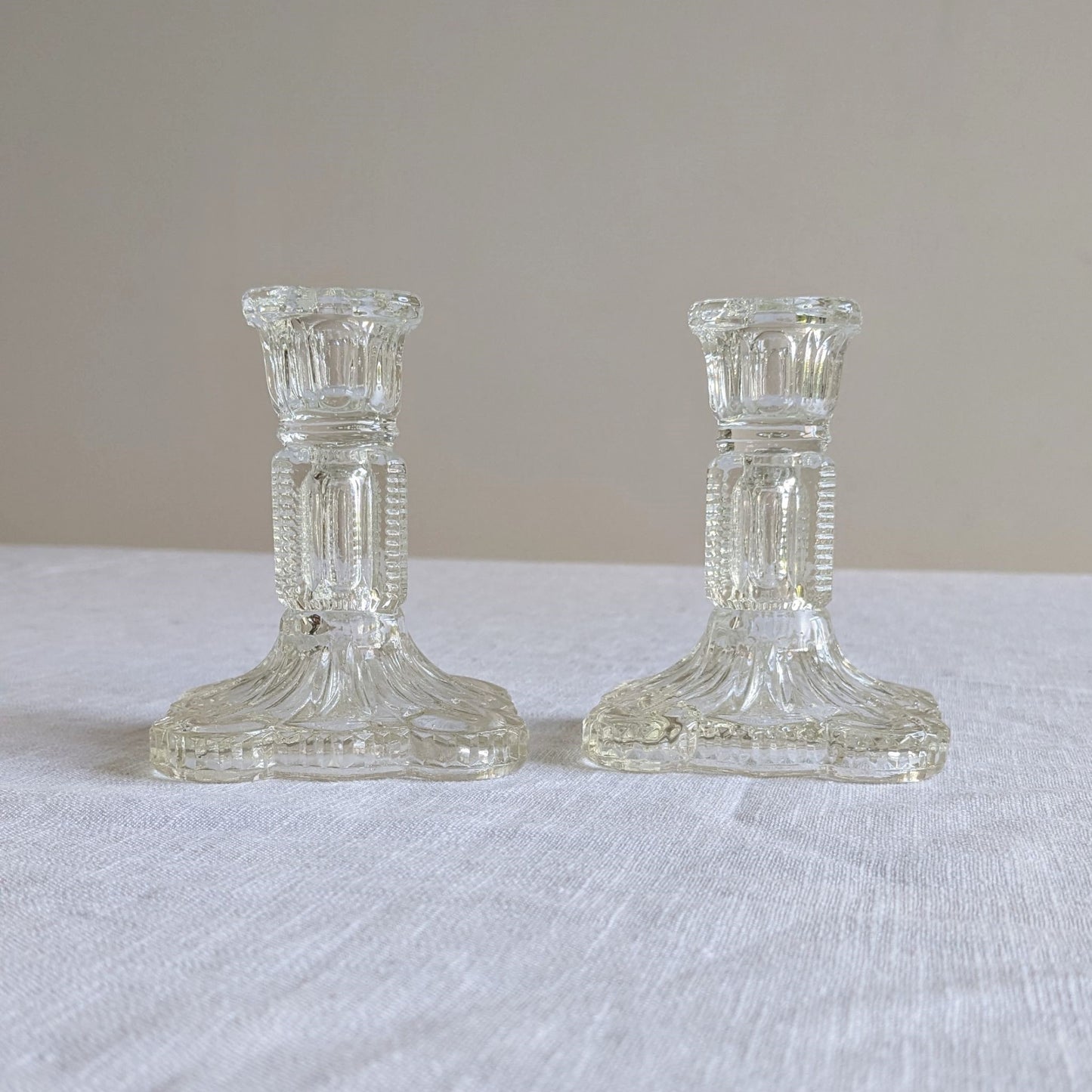 Scalloped Base Candlesticks