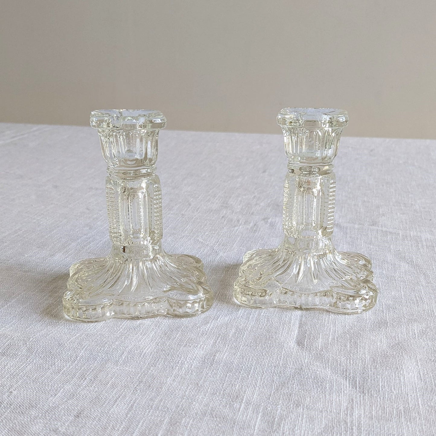 Scalloped Base Candlesticks