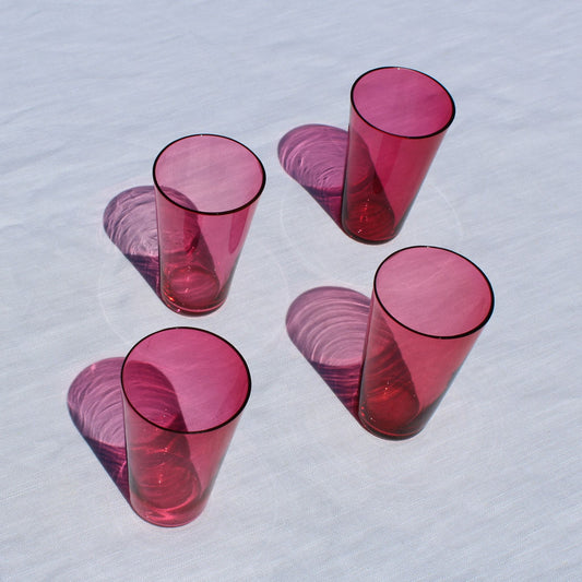 Edwardian Cranberry Glasses