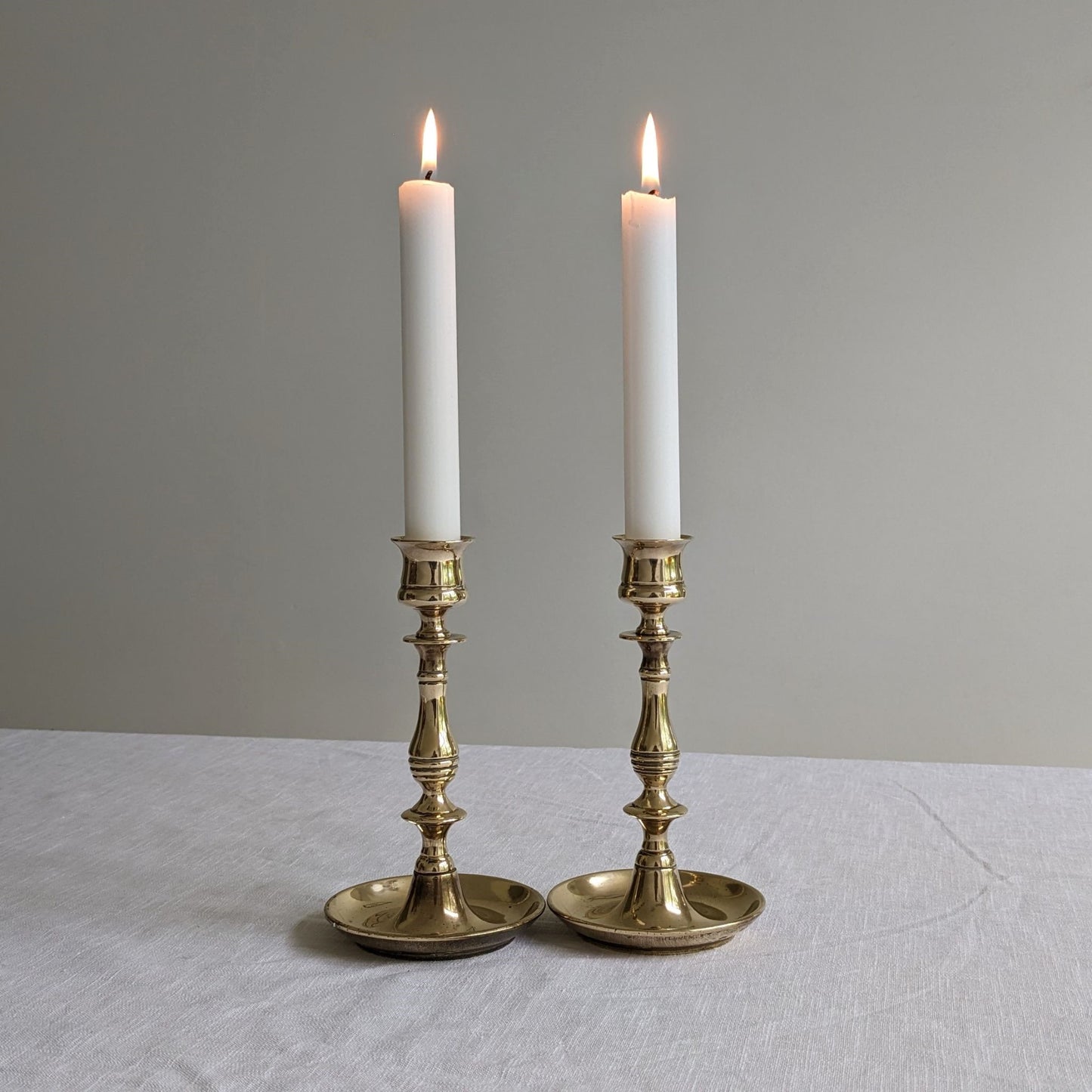 English Brass Candlesticks