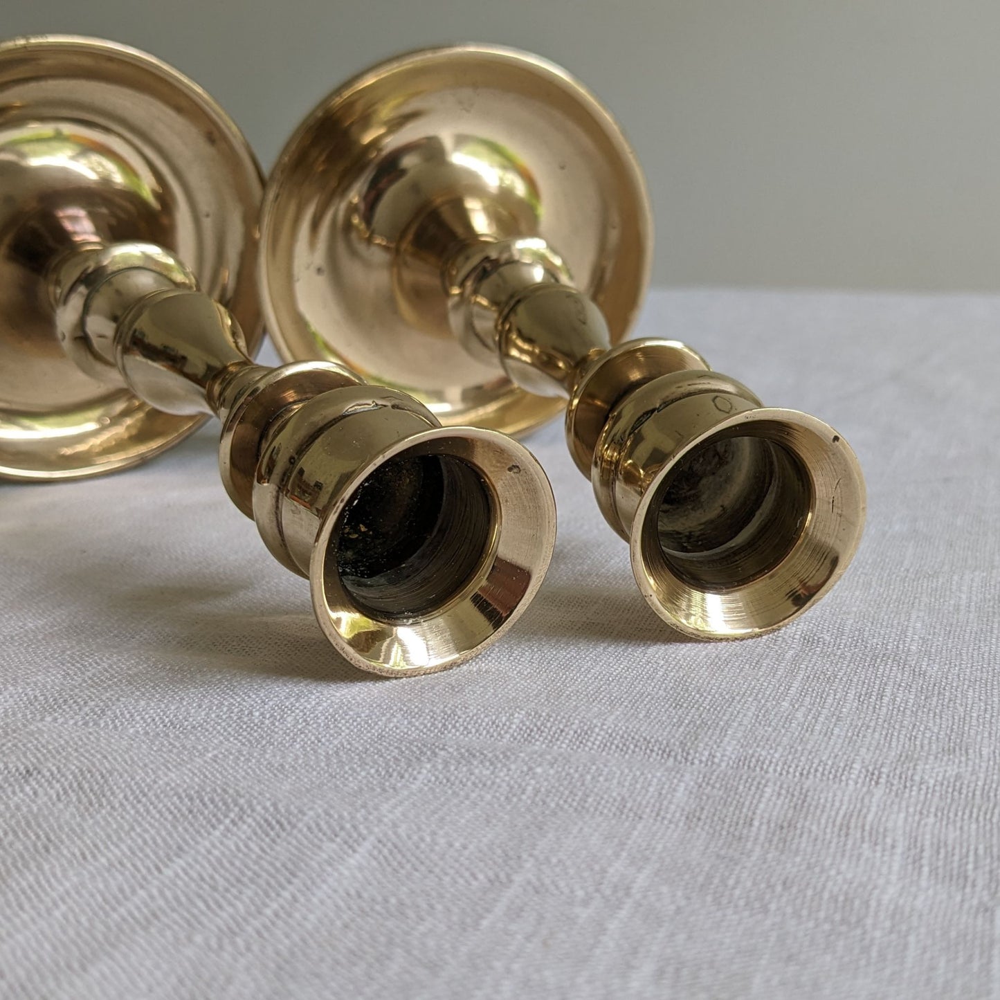 English Brass Candlesticks