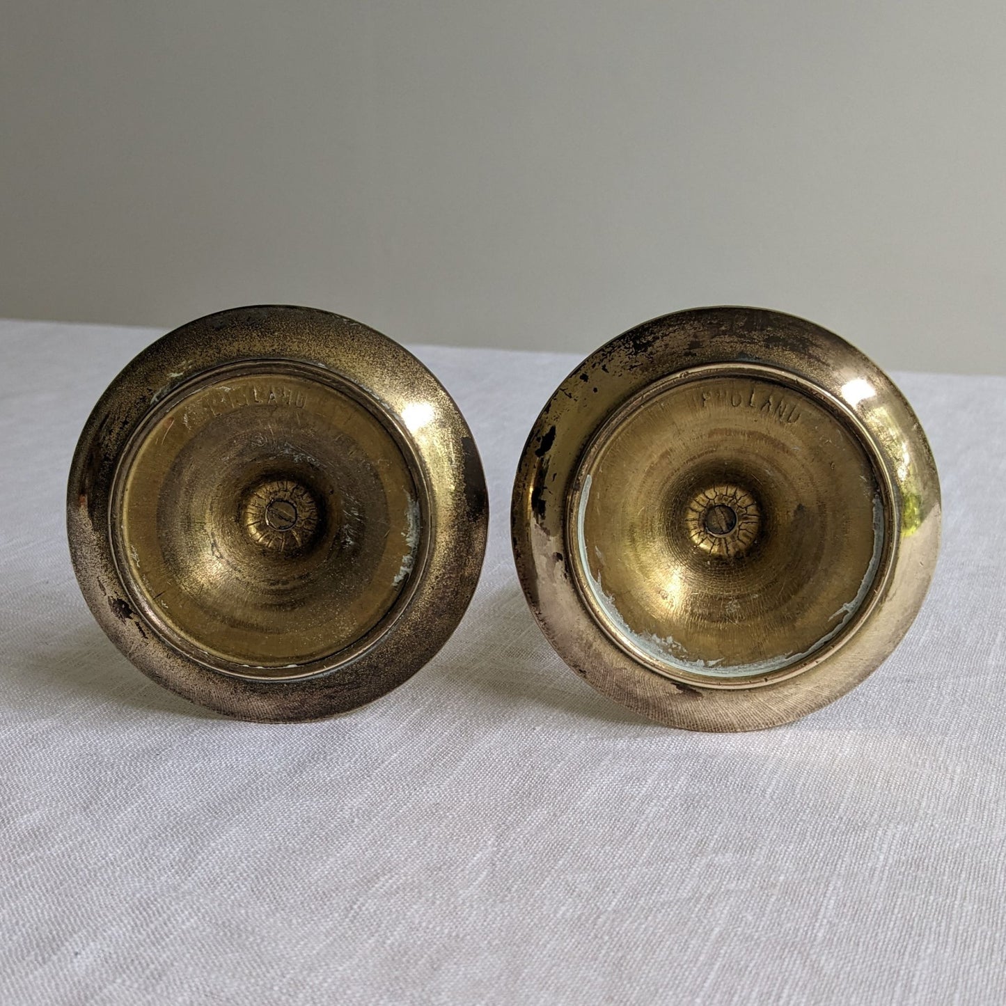 English Brass Candlesticks