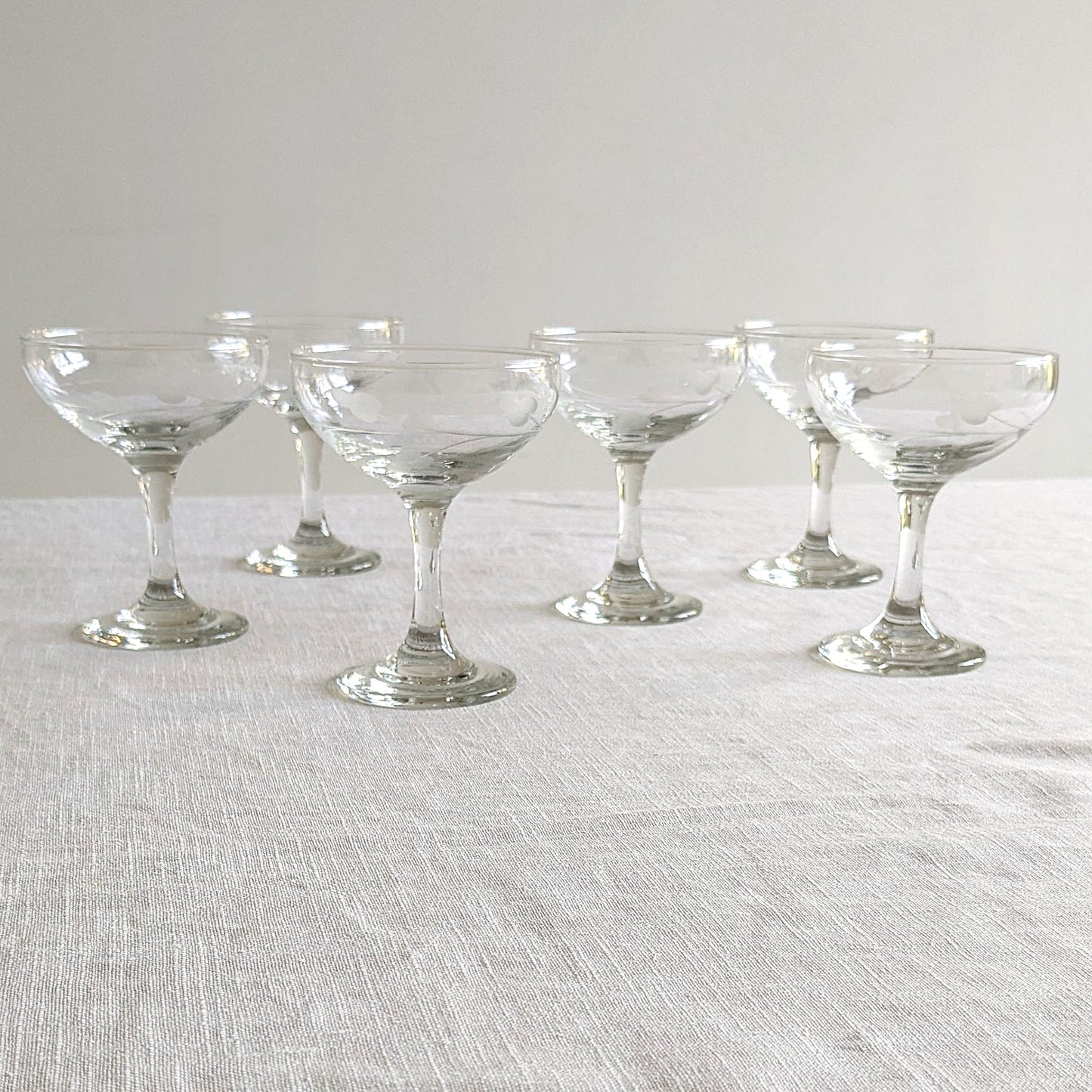 Floral Etched Coupes