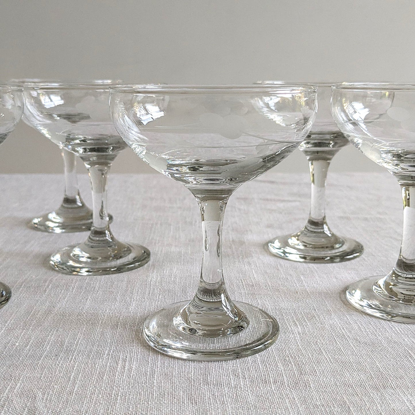 Floral Etched Coupes