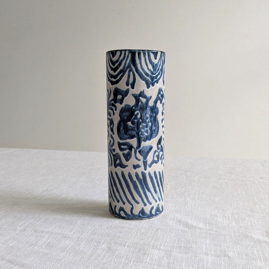 Fajalauza Pottery Cylinder Vase
