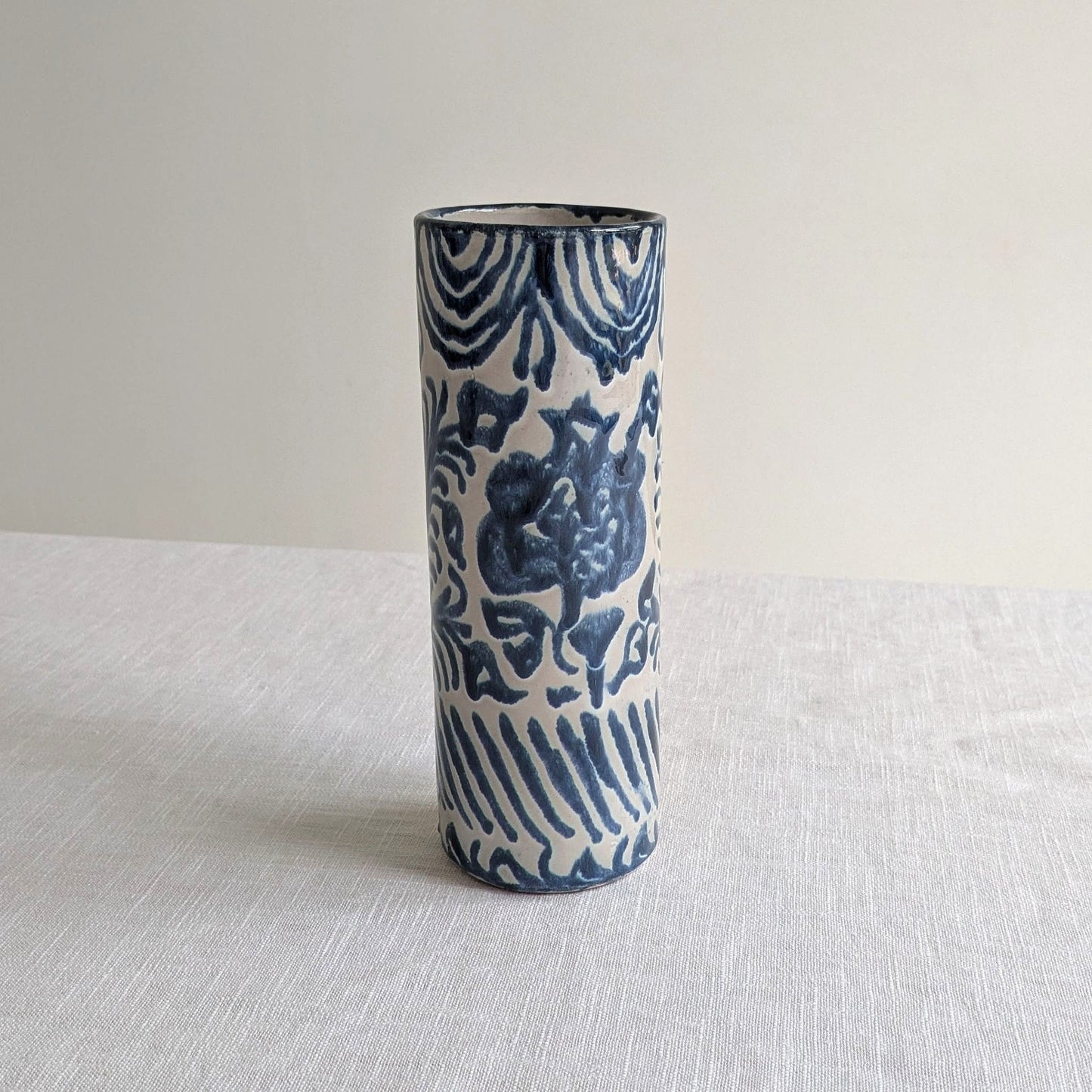 Fajalauza Pottery Cylinder Vase