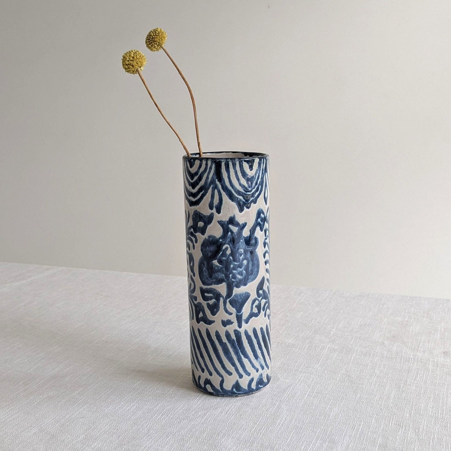 Fajalauza Pottery Cylinder Vase
